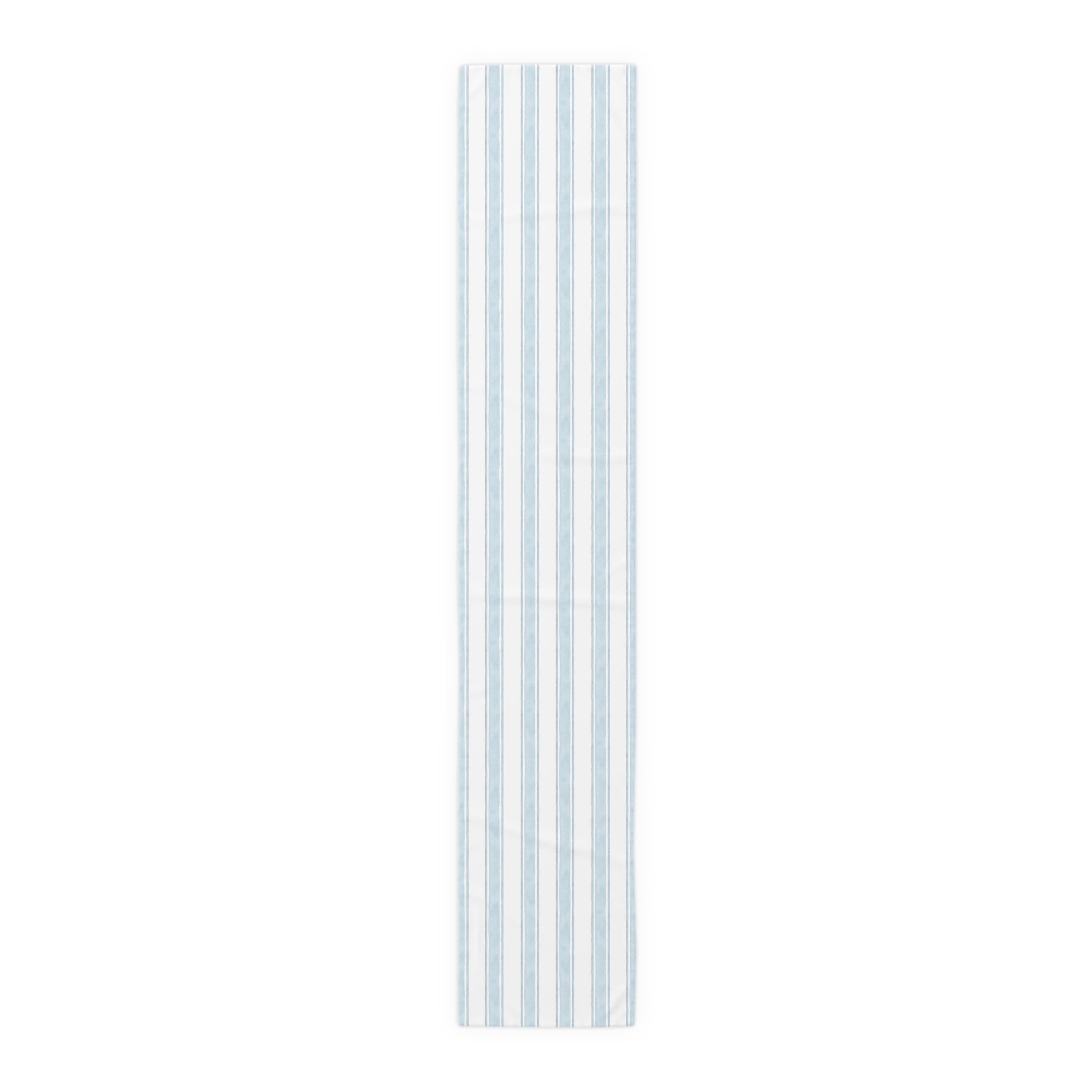 Soft Blue Striped Table Runner
