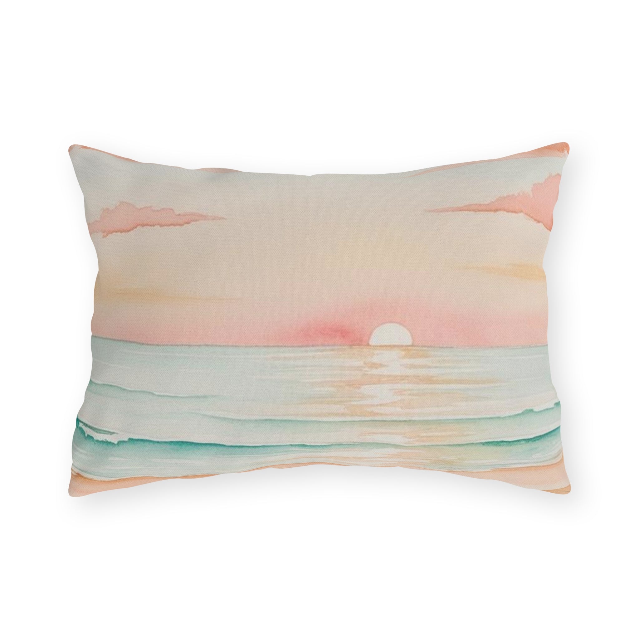 Sunset Beach Outdoor Pillow