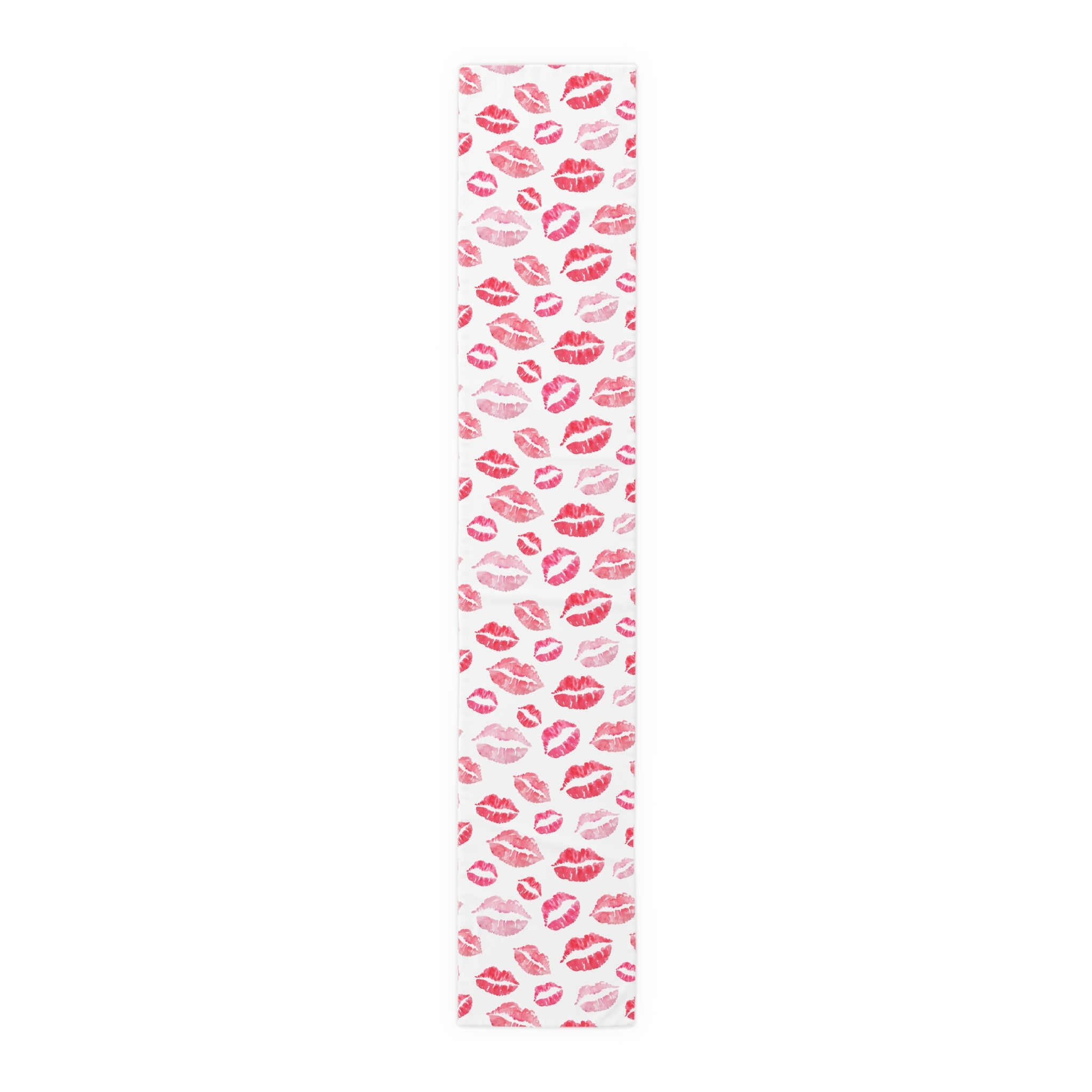 Valentines Day Kiss Print Table Runner