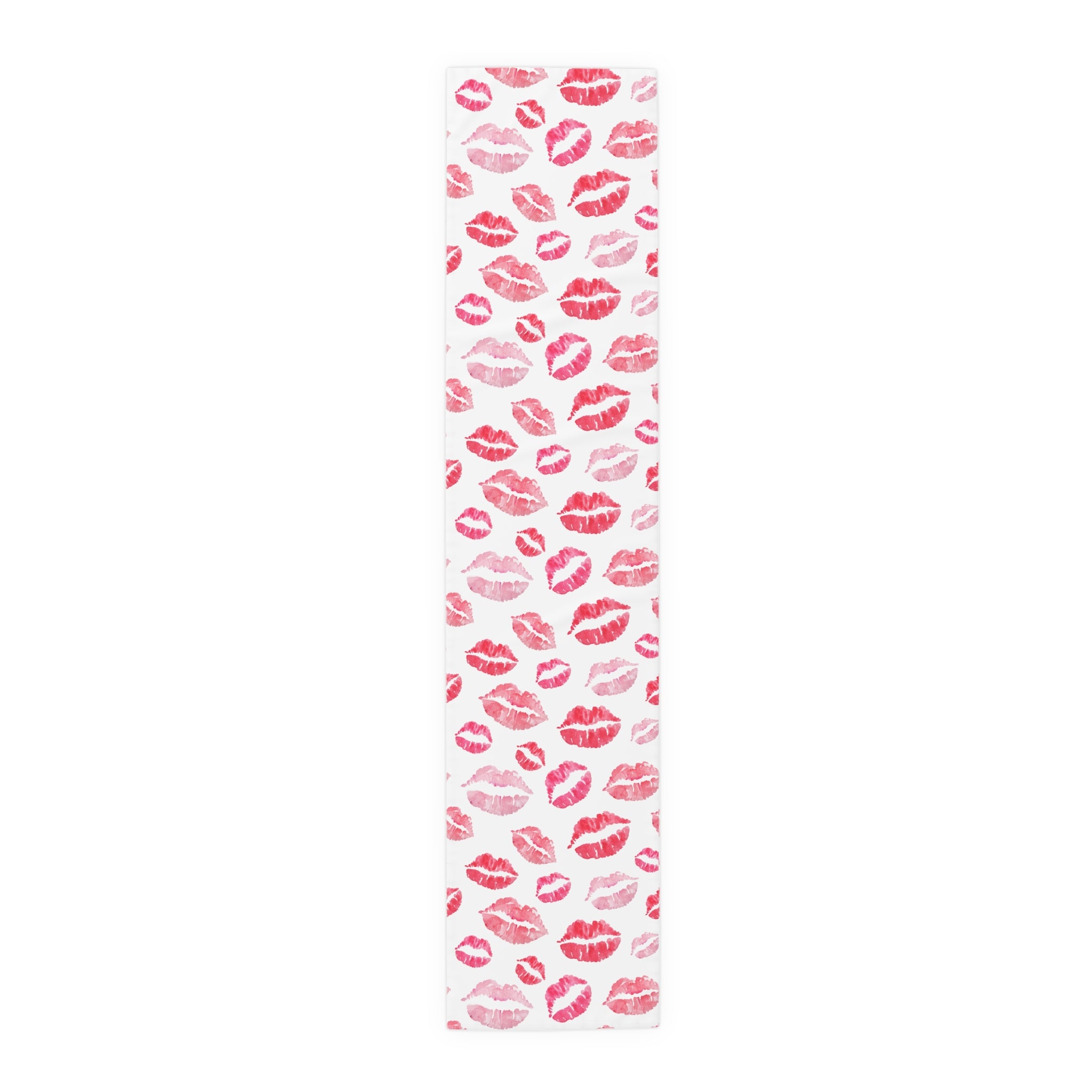 Valentines Day Kiss Print Table Runner