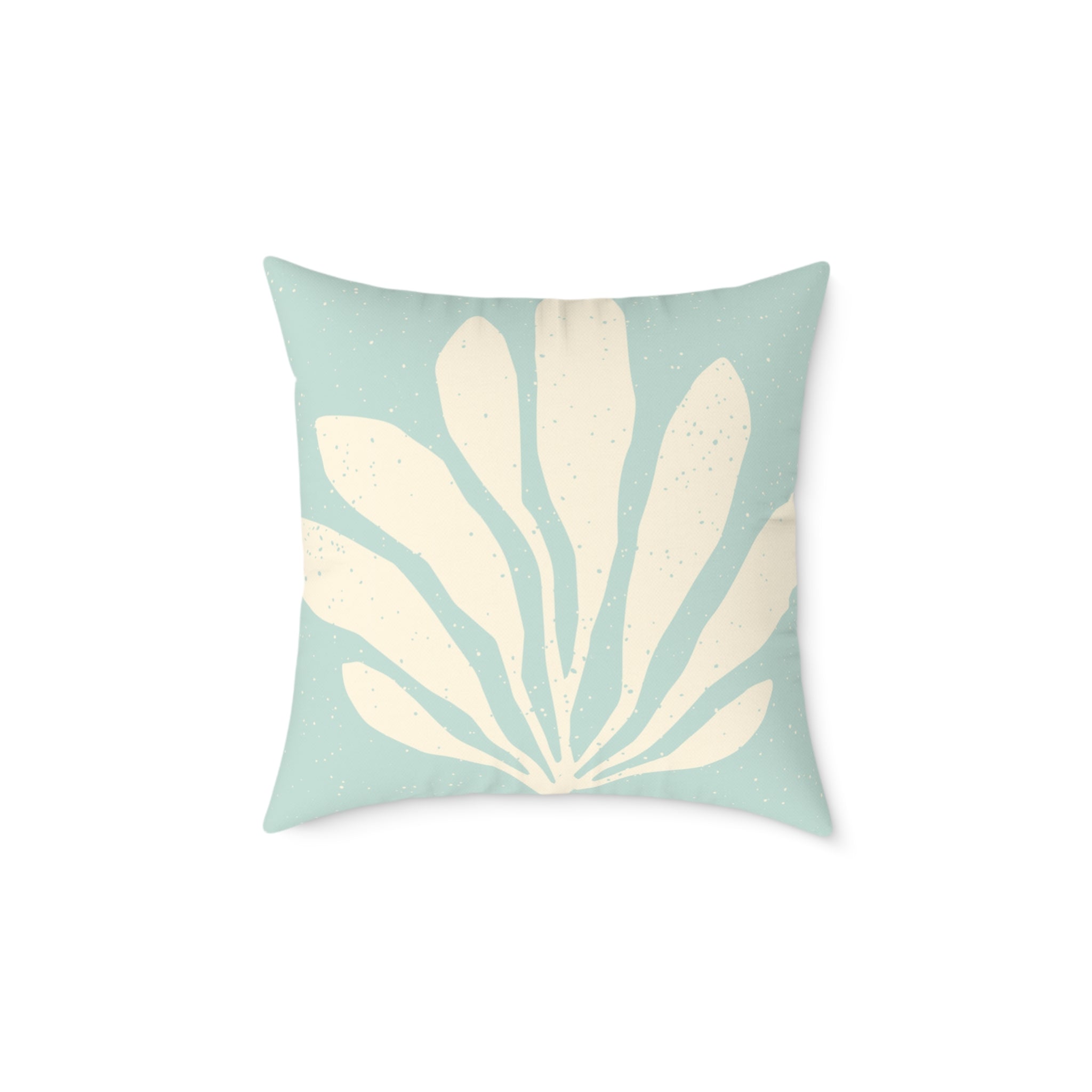 Seafoam Coral Double-Sided Throw Pillow