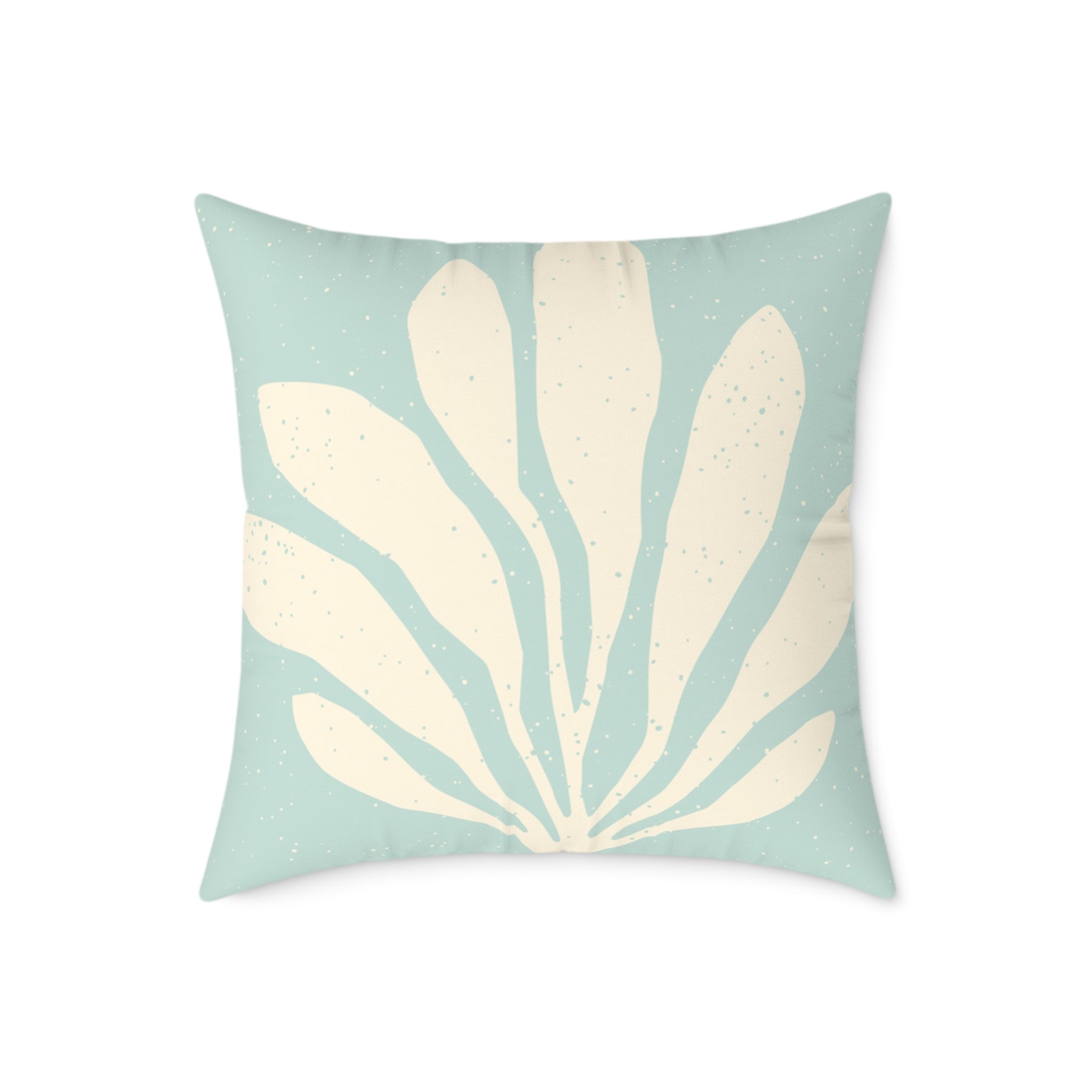 Seafoam Coral Double-Sided Throw Pillow