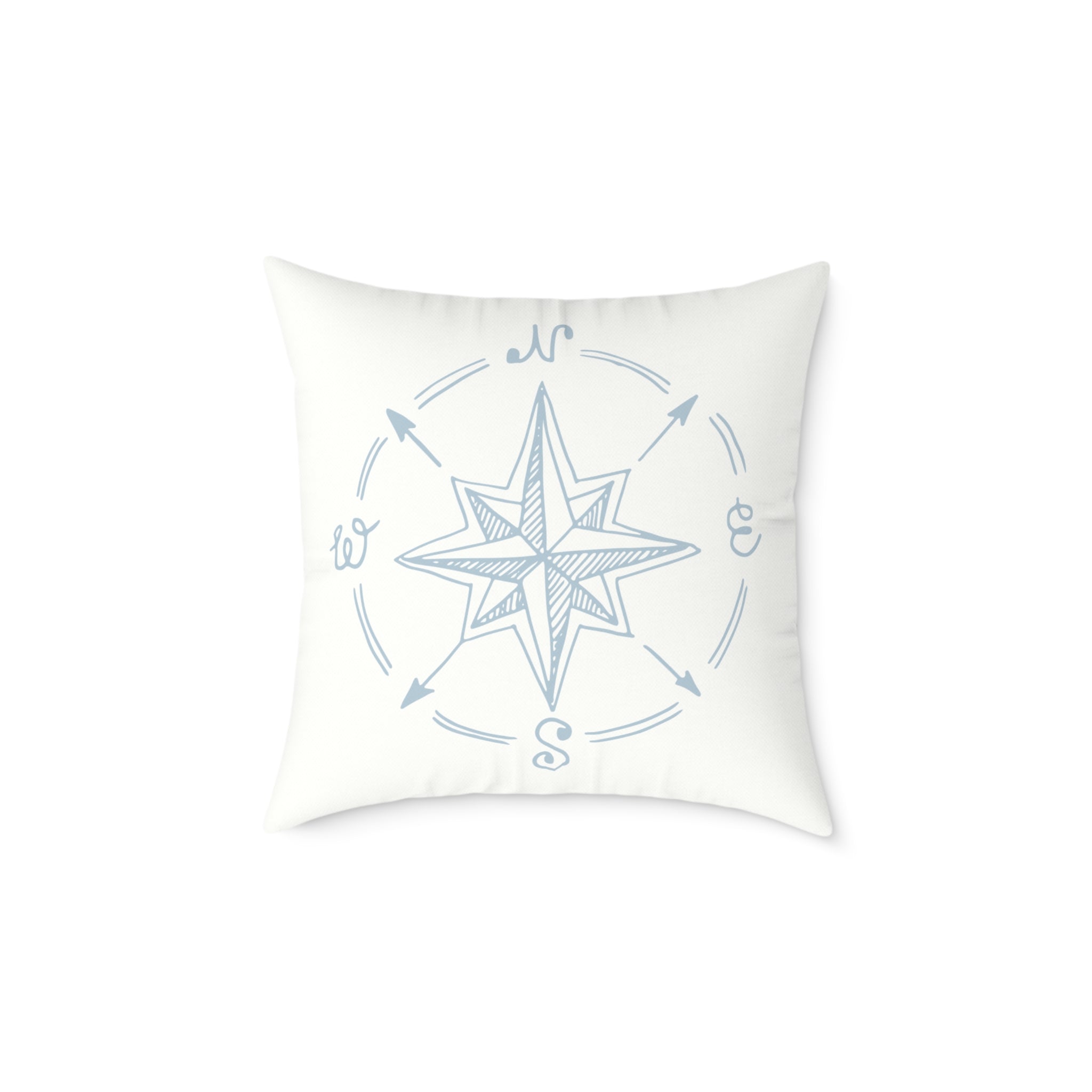 Nautical Compass Throw Pillow