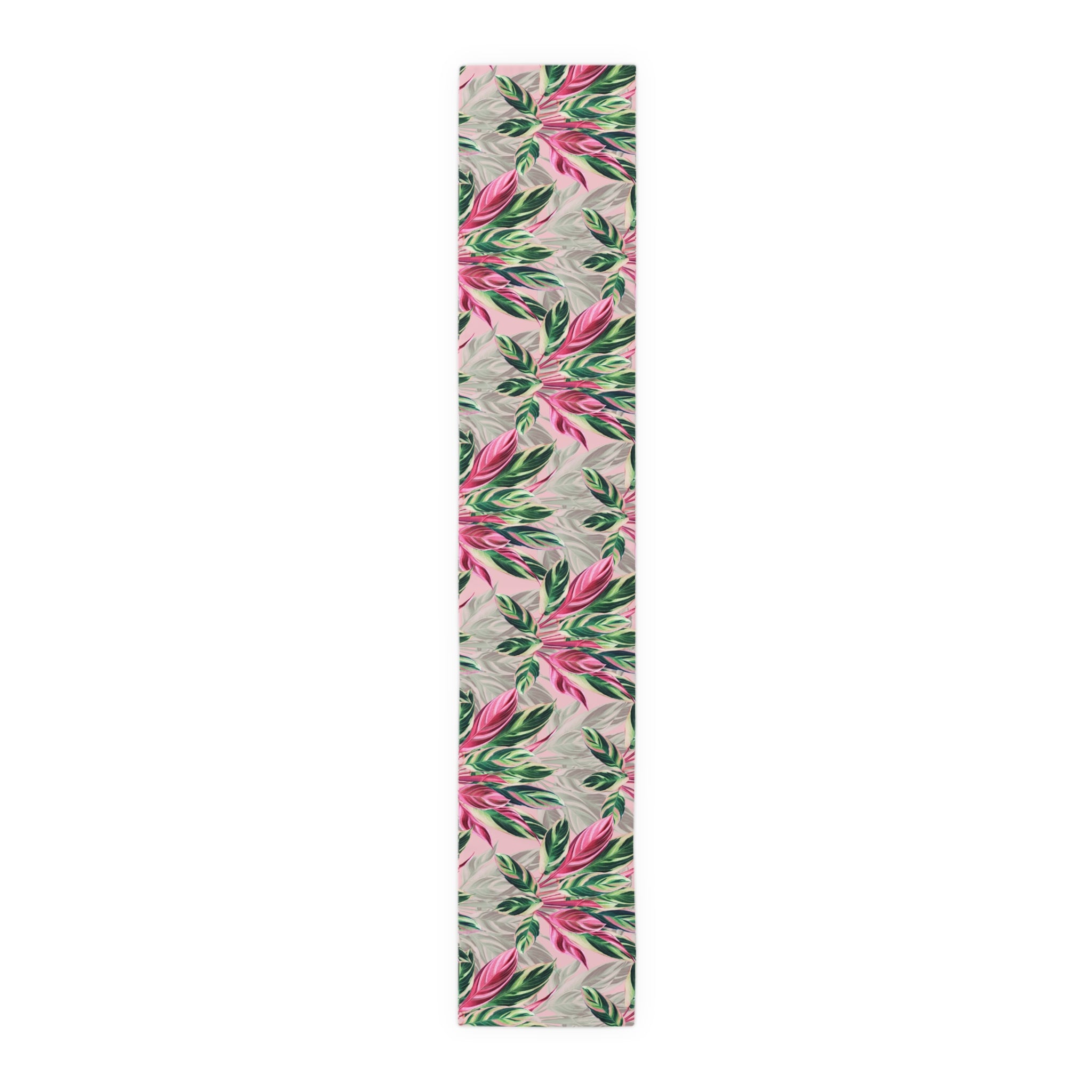 Botanical Pink Leaf Table Runner