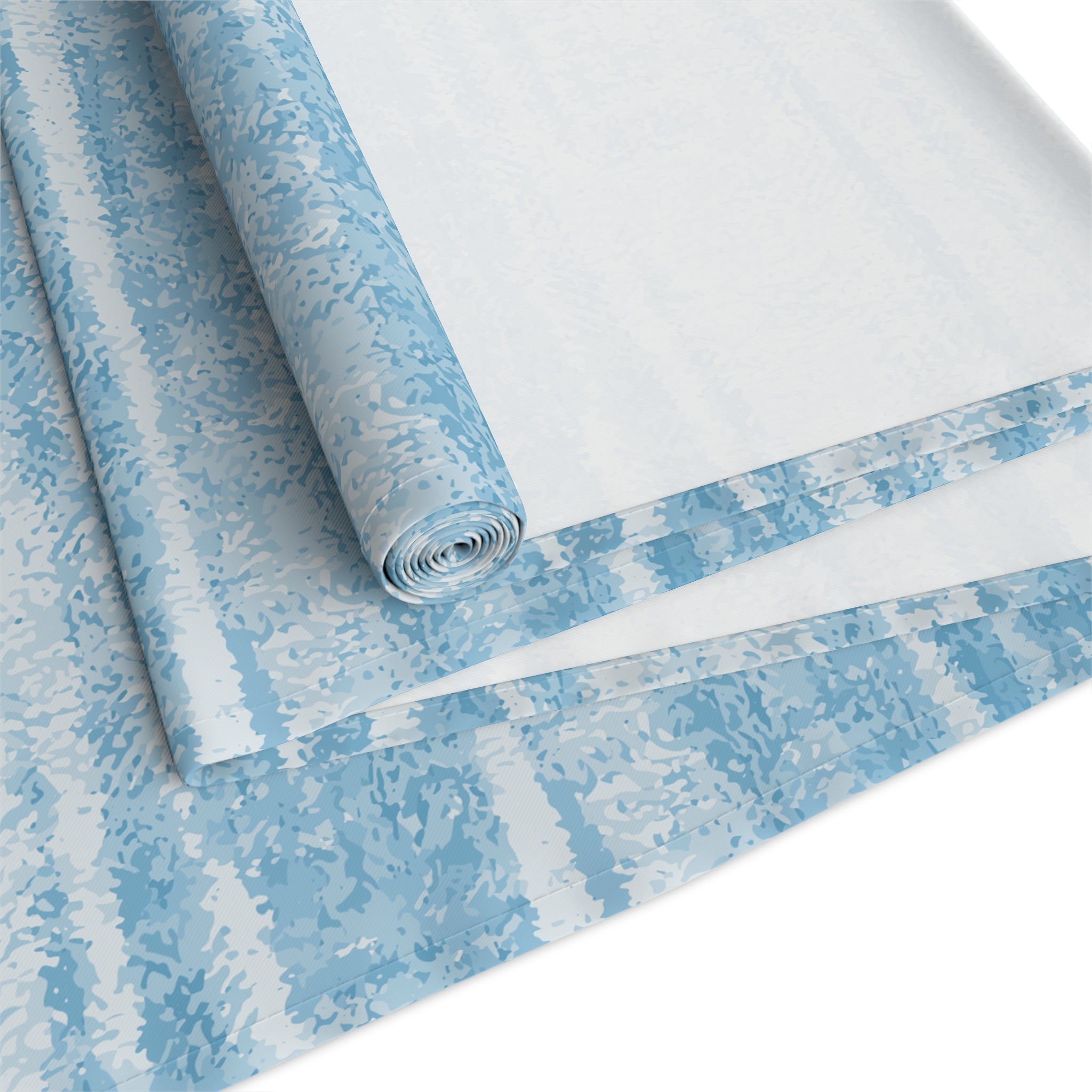 Light Blue Washed Stripe Table Runner