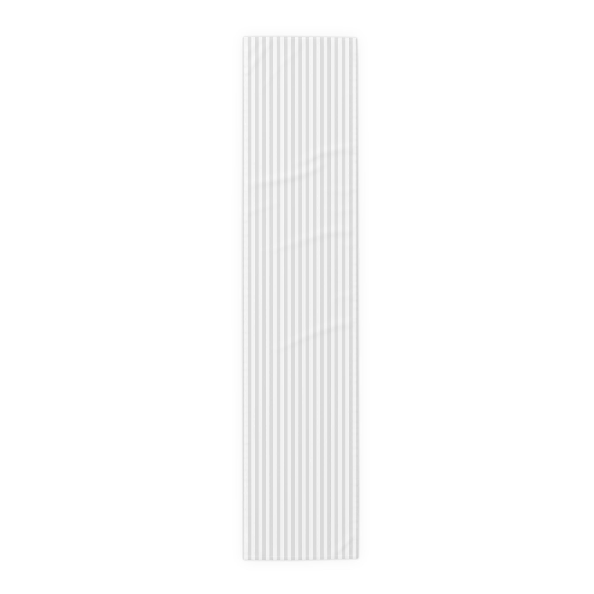 Coastal Gray Striped Table Runner