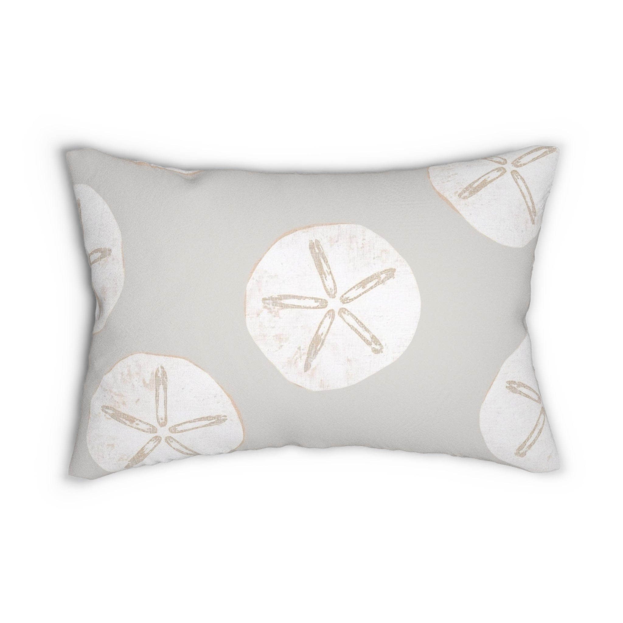Neutral Sand Dollar Pattern Lumbar Pillow