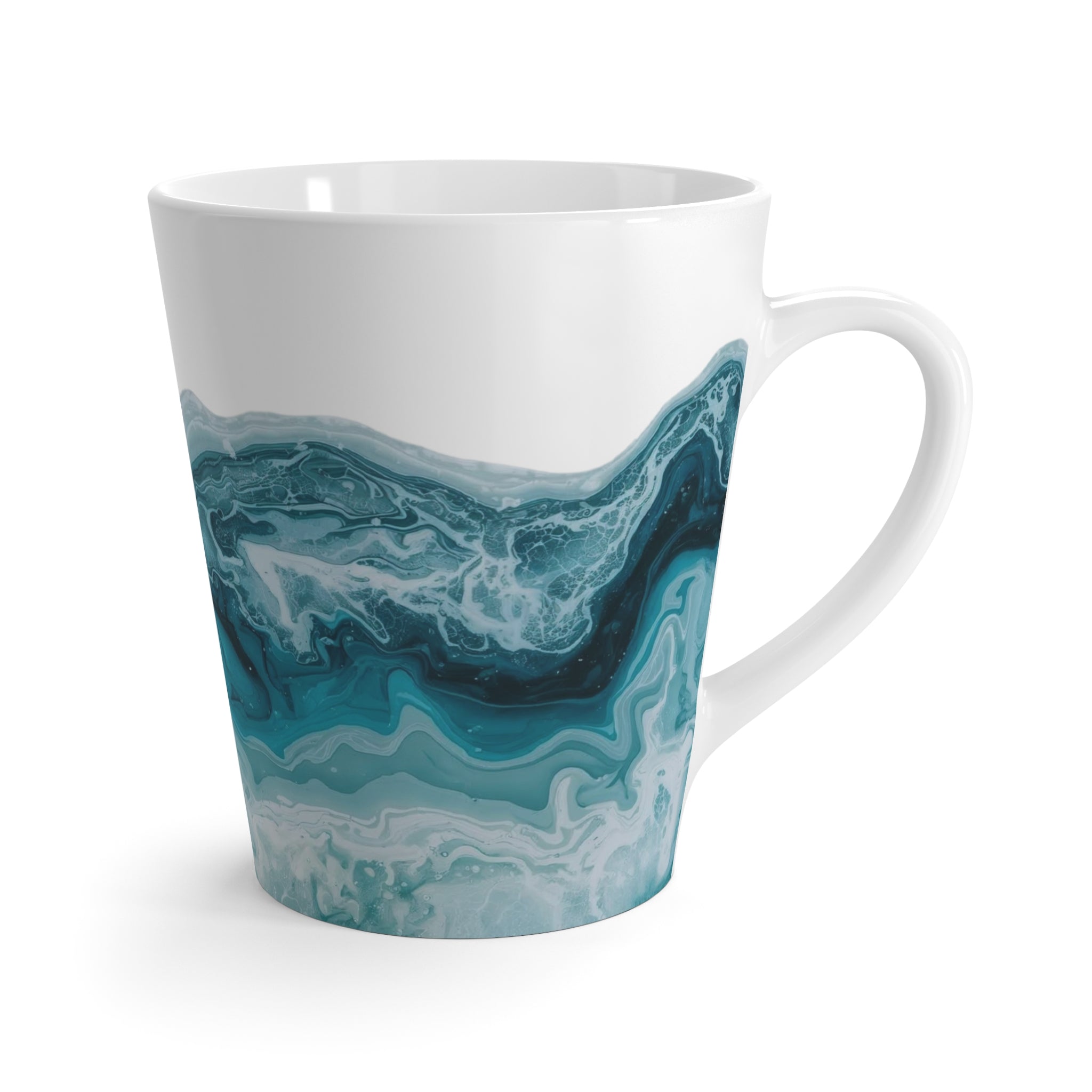 Abstract Wave Latte Mug
