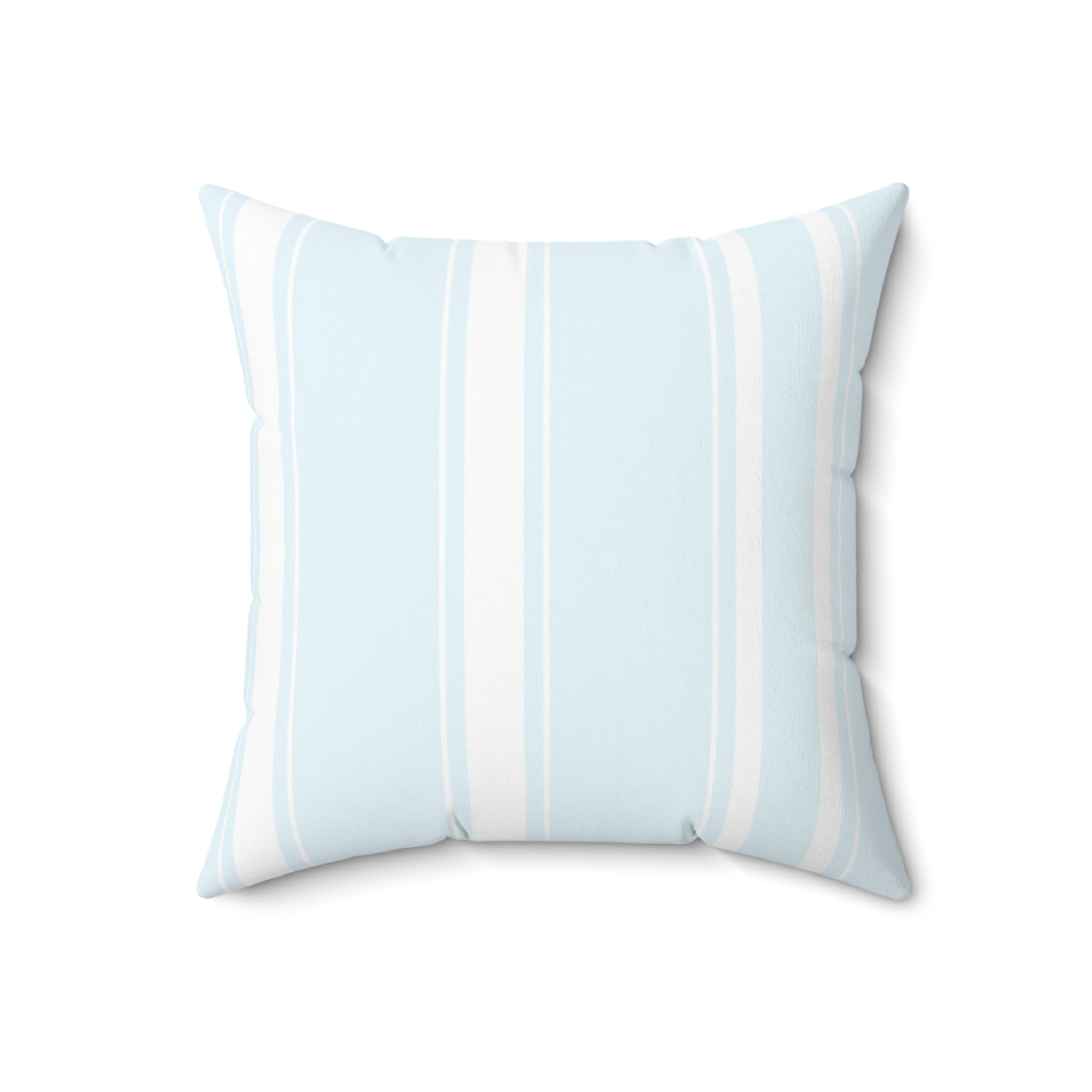 Light Blue Nautical Stripes Pillow