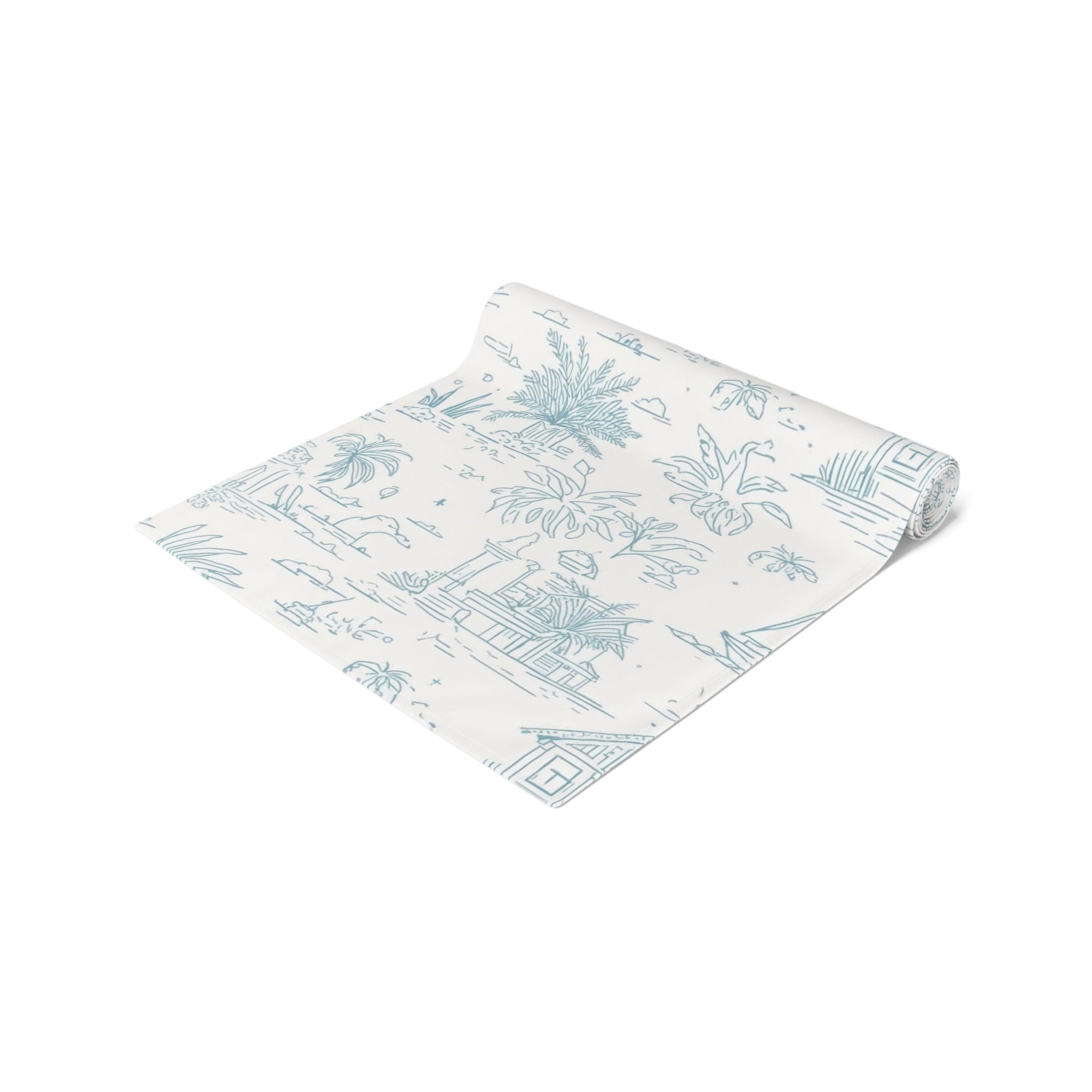 Coastal Toile Table Runner