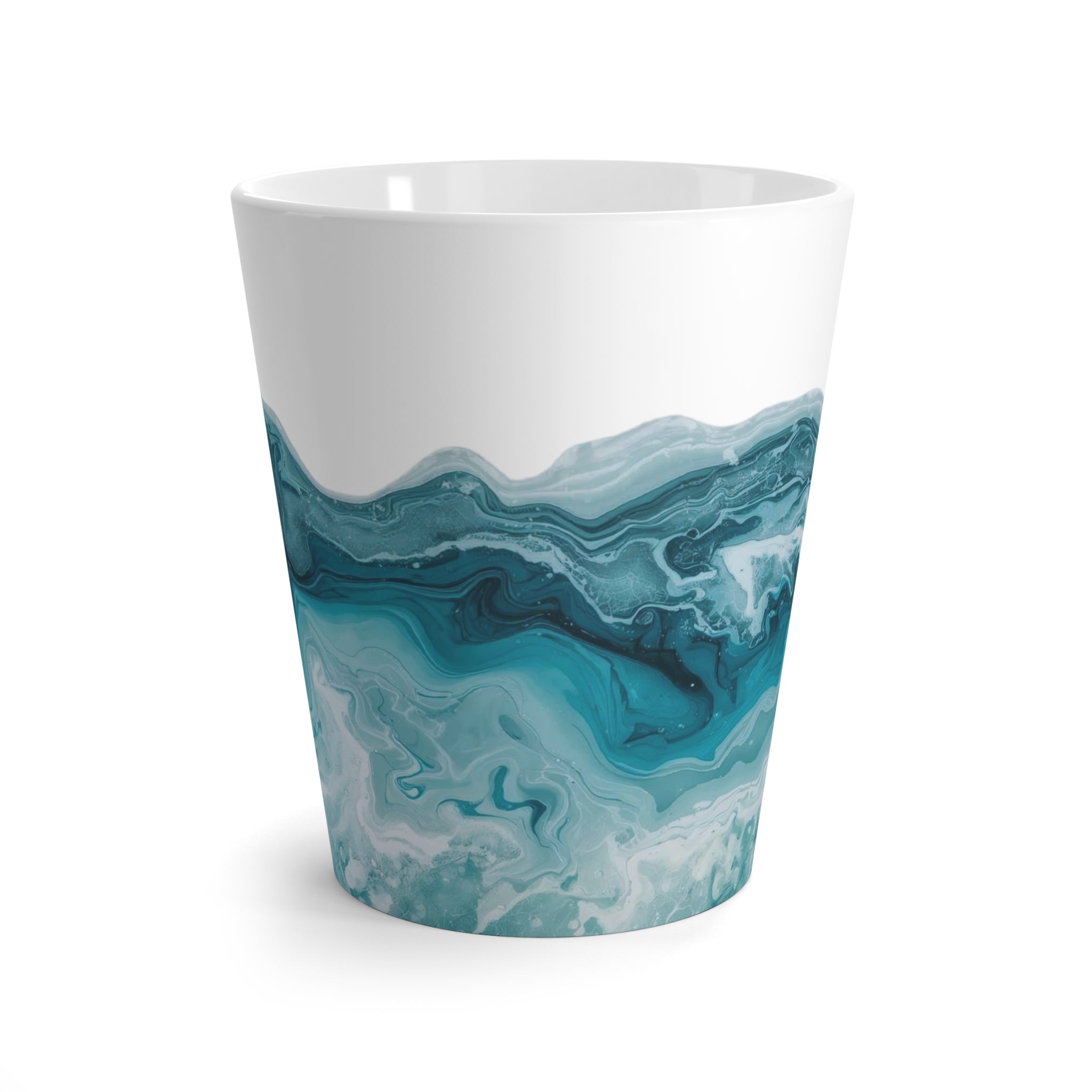 Abstract Wave Latte Mug