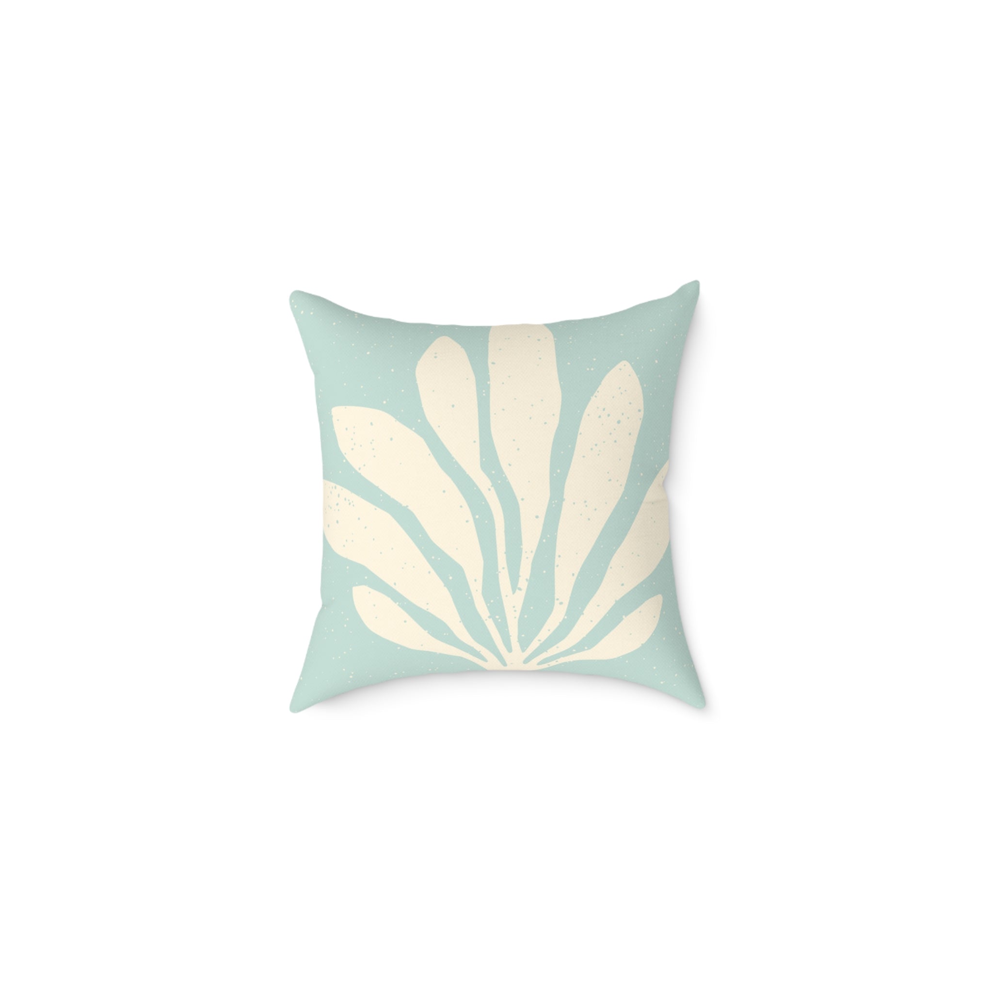 Seafoam Coral Double-Sided Throw Pillow