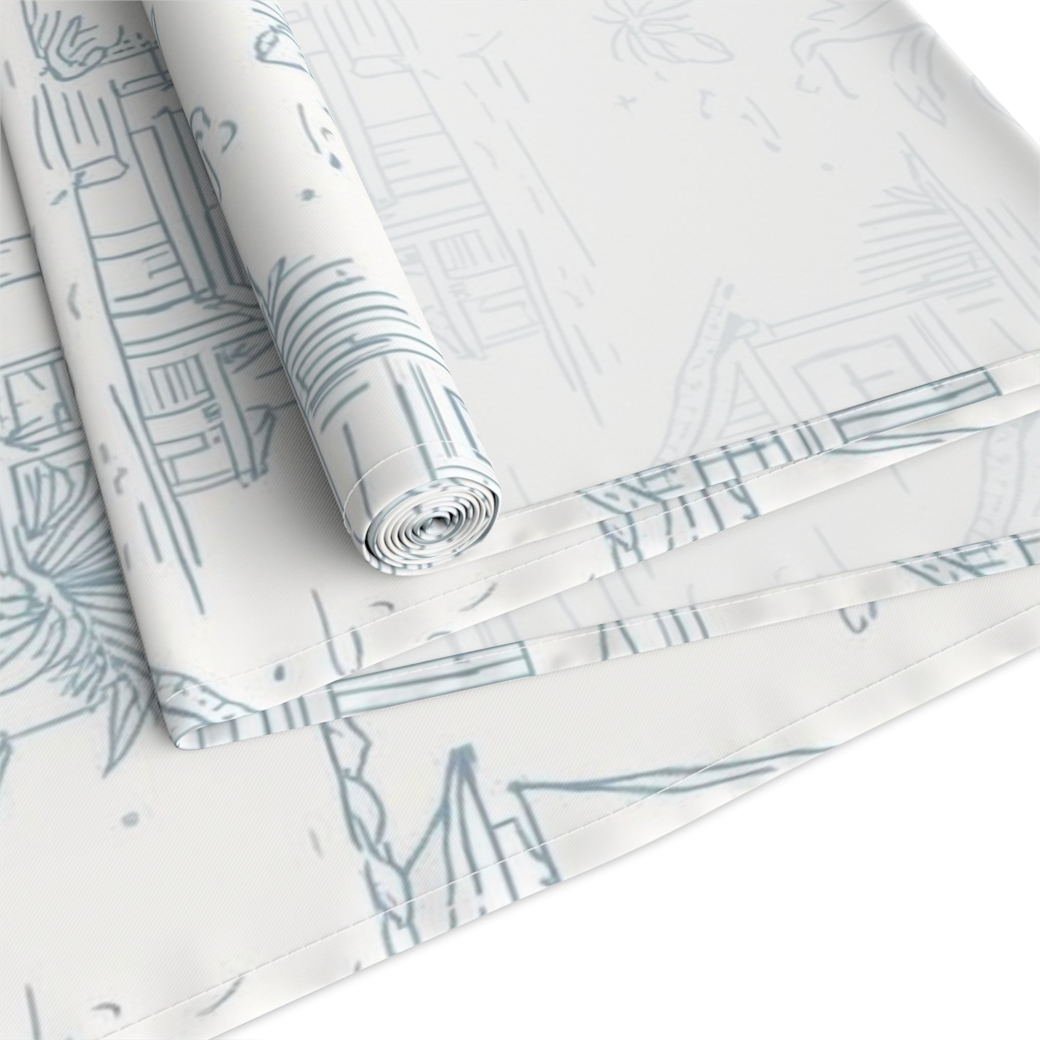 Coastal Toile Table Runner