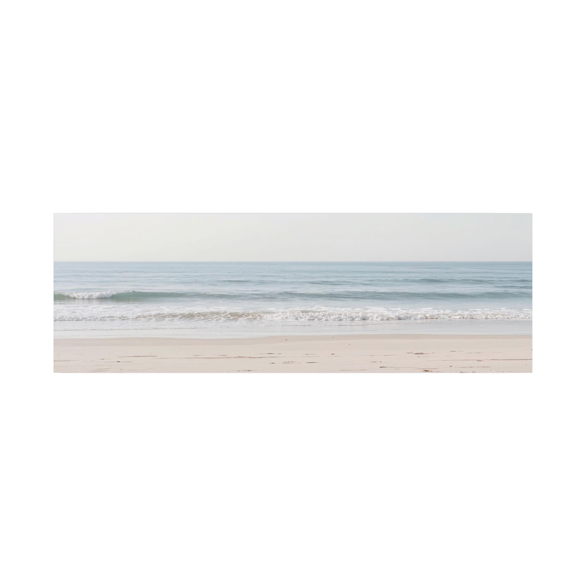 Calm Seascape Beach Waves Satin Canvas