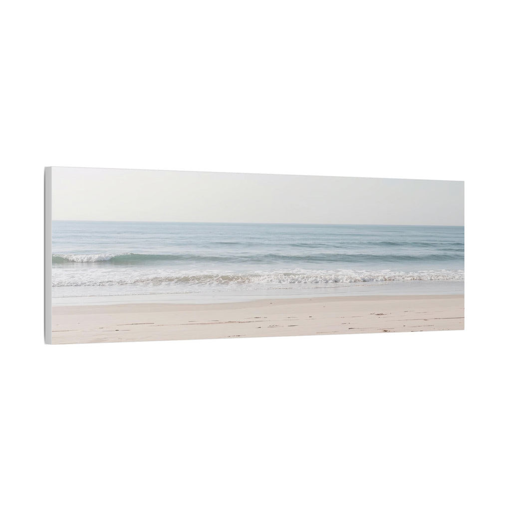 Calm Seascape Beach Waves Satin Canvas