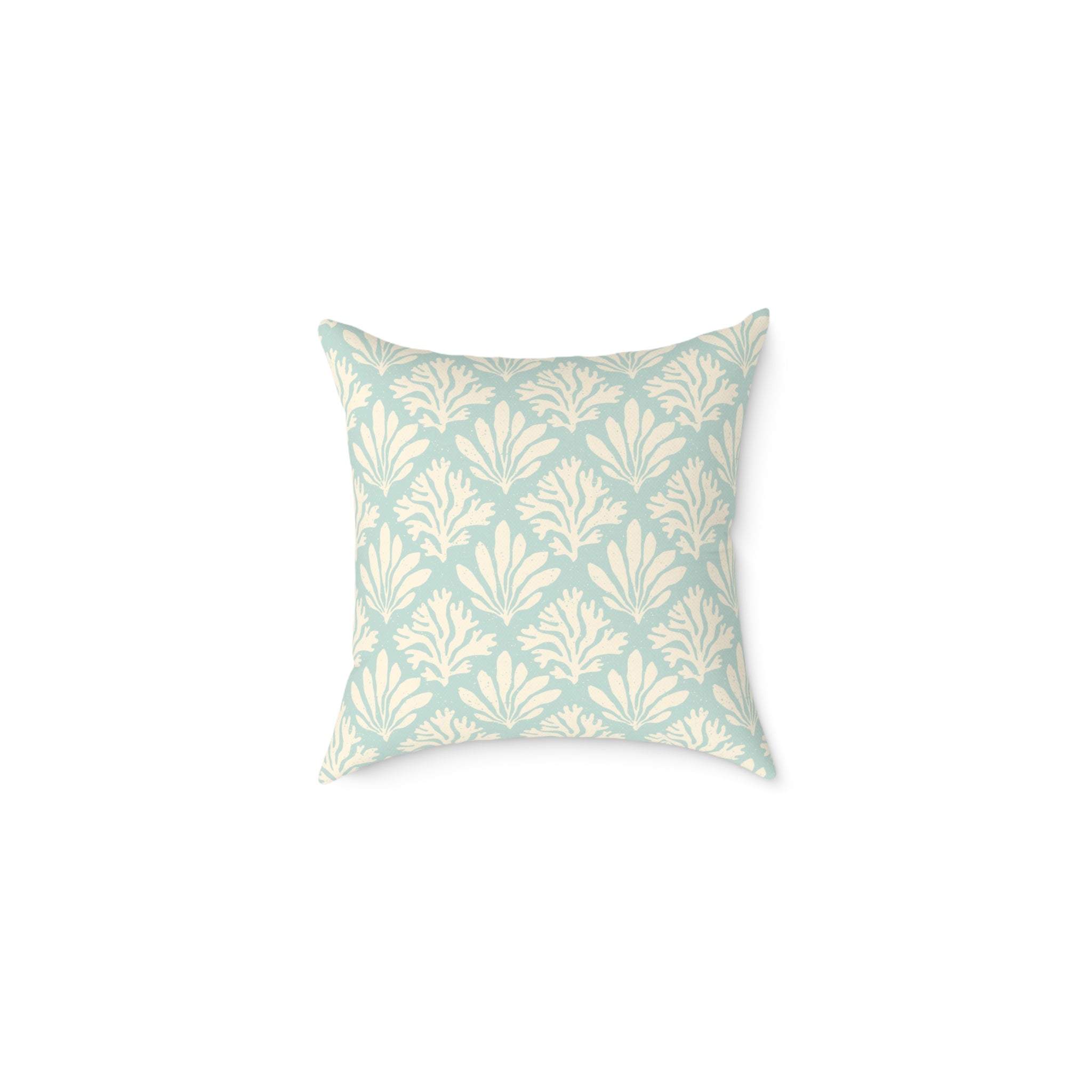 Seafoam Coral Double-Sided Throw Pillow