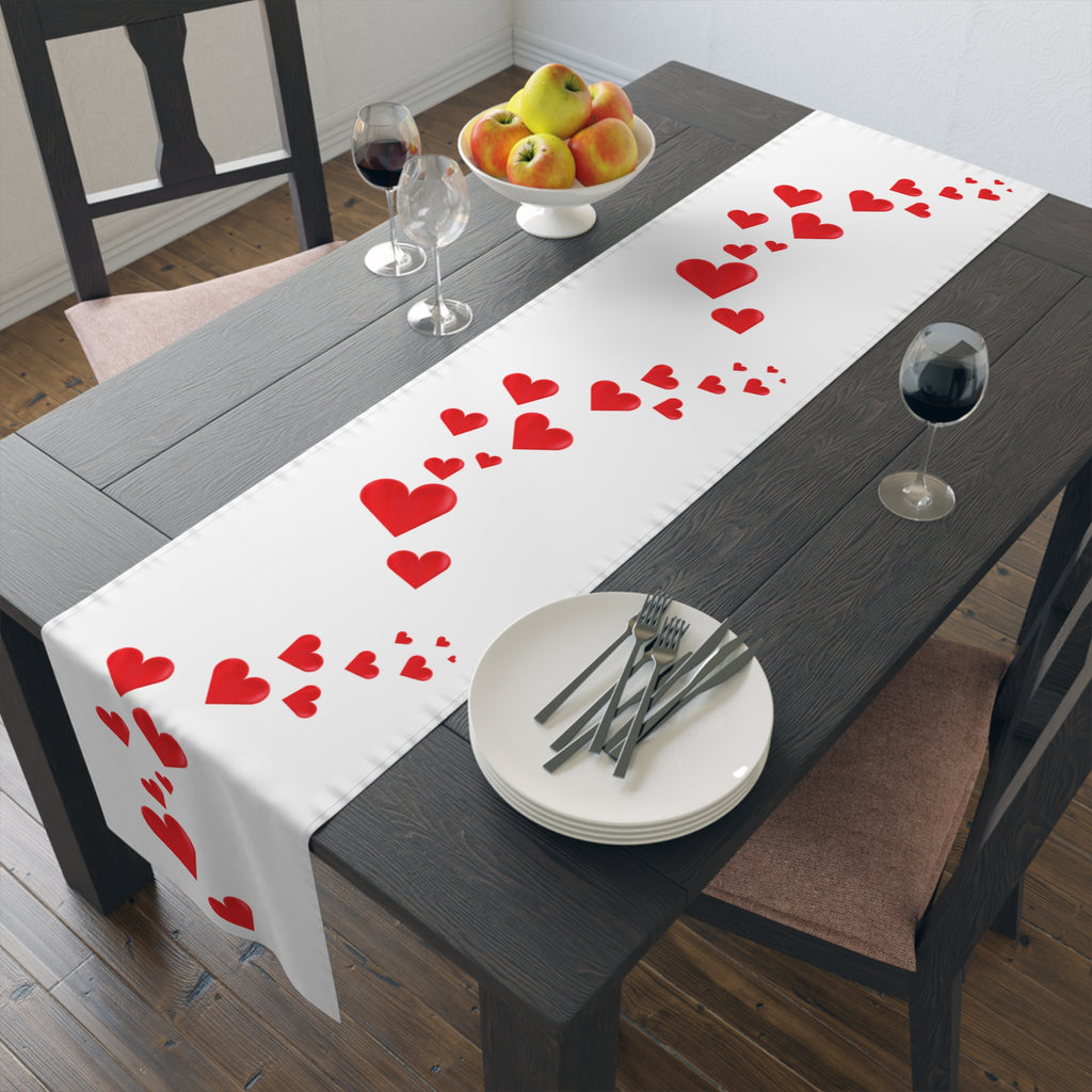 Valentines Day Heart Table Runner