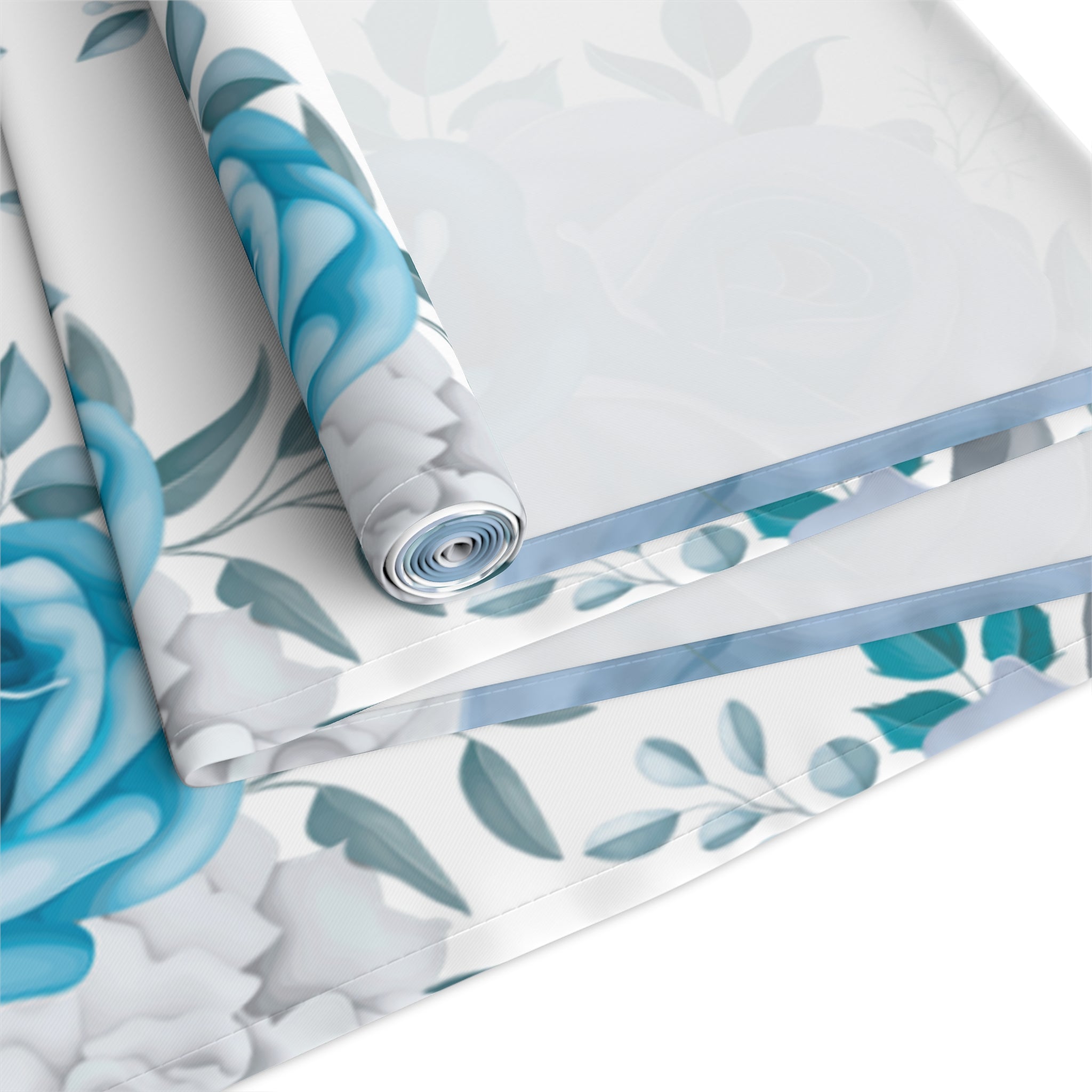 Blue Floral Table Runner