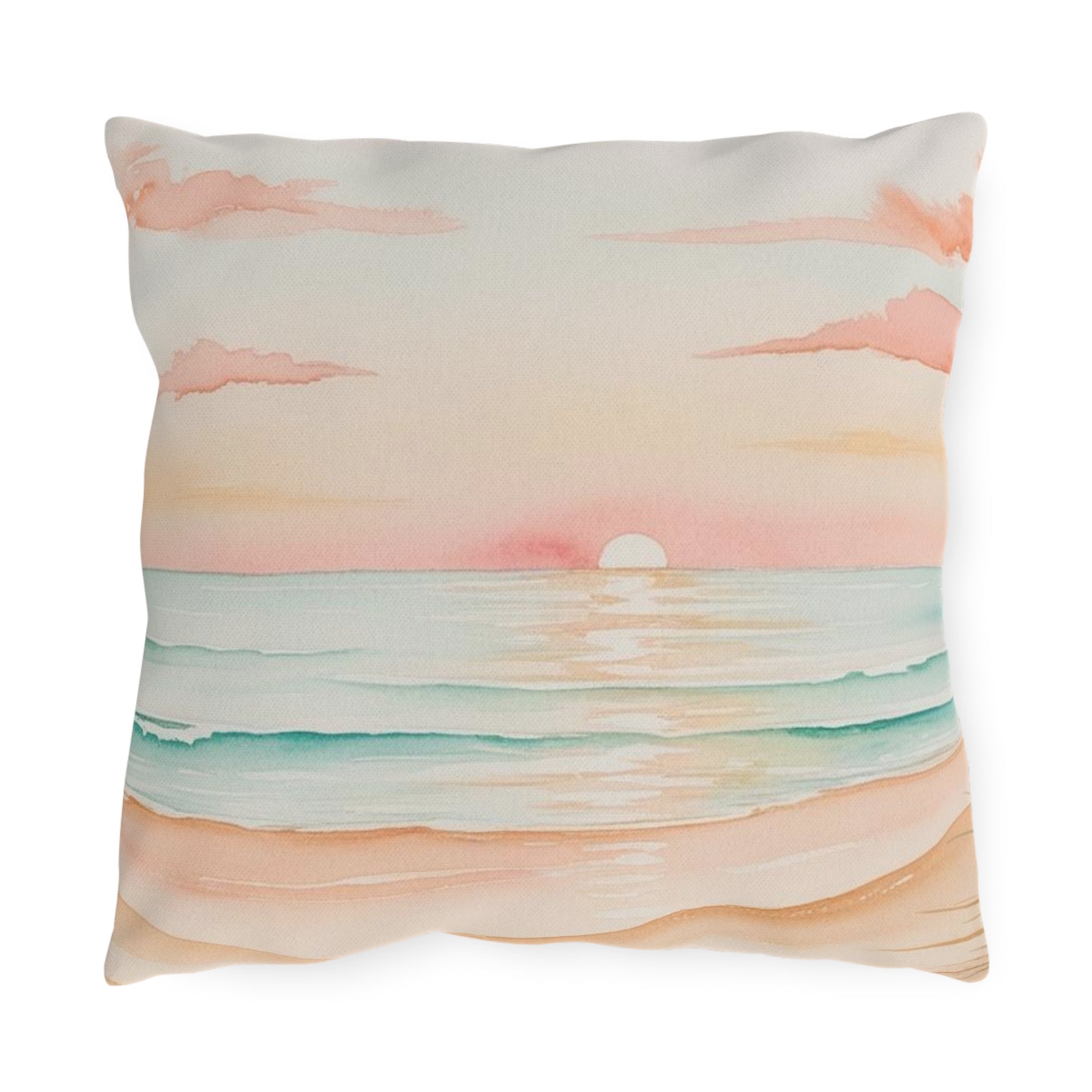 Sunset Beach Outdoor Pillow