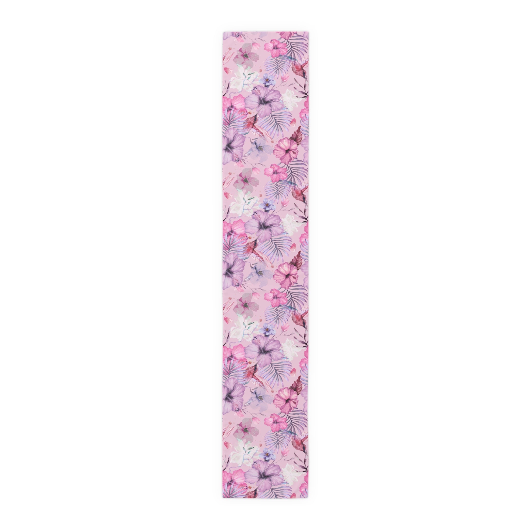 Pink Tropical Floral Table Runner