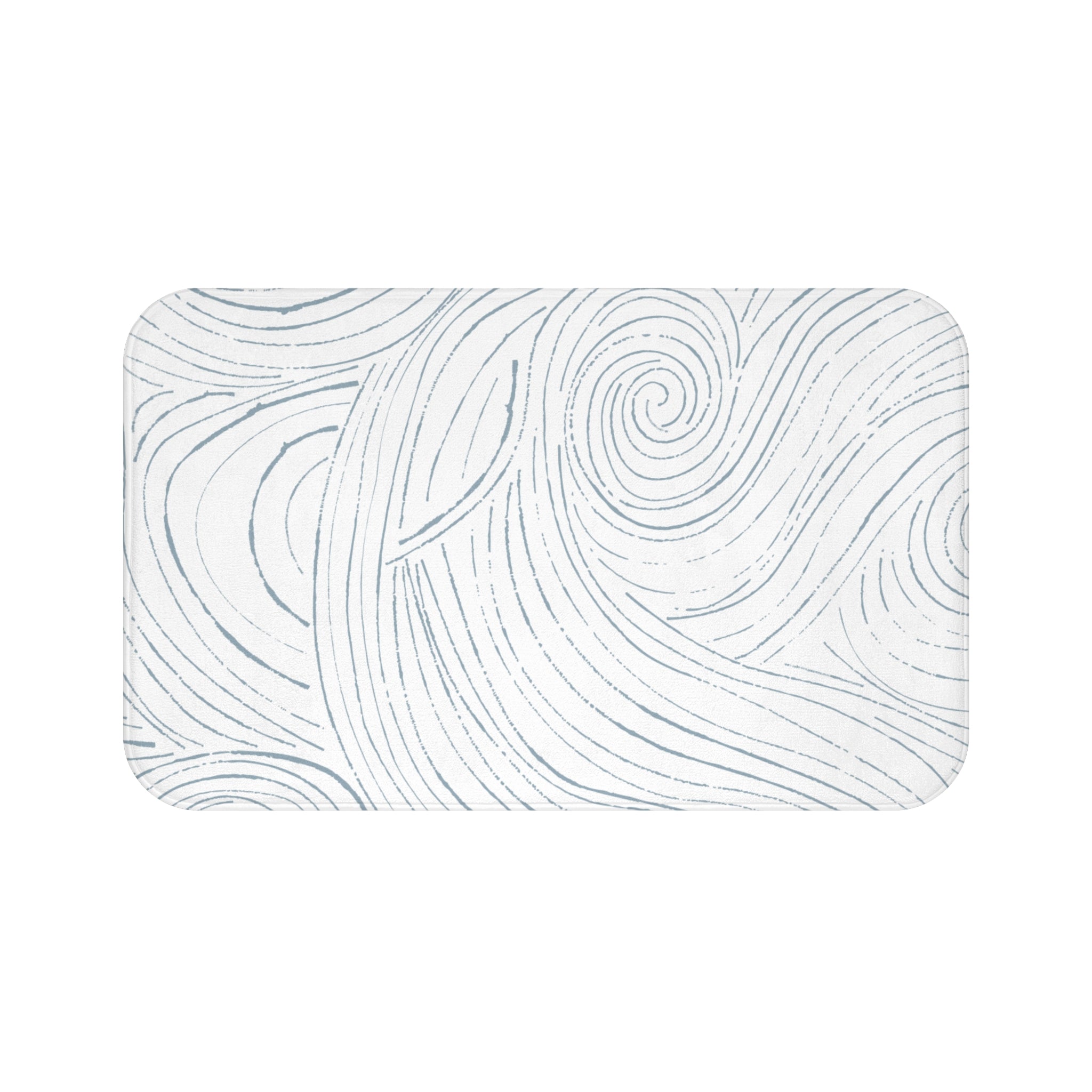 Coastal Abstract Non-Slip Bath Mat