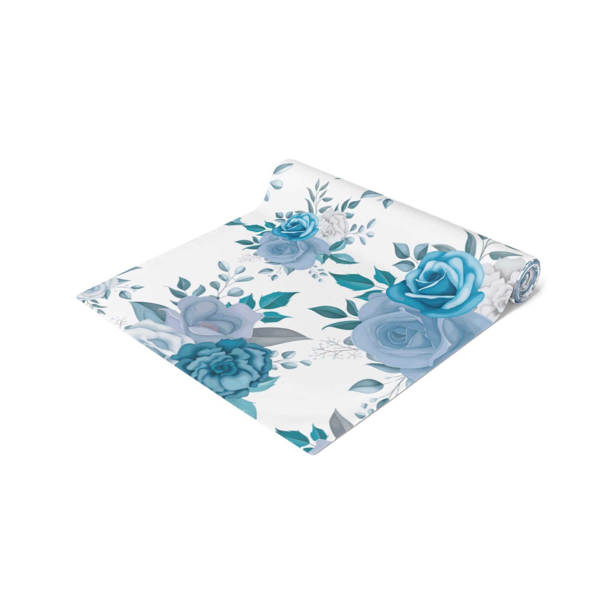 Blue Floral Table Runner