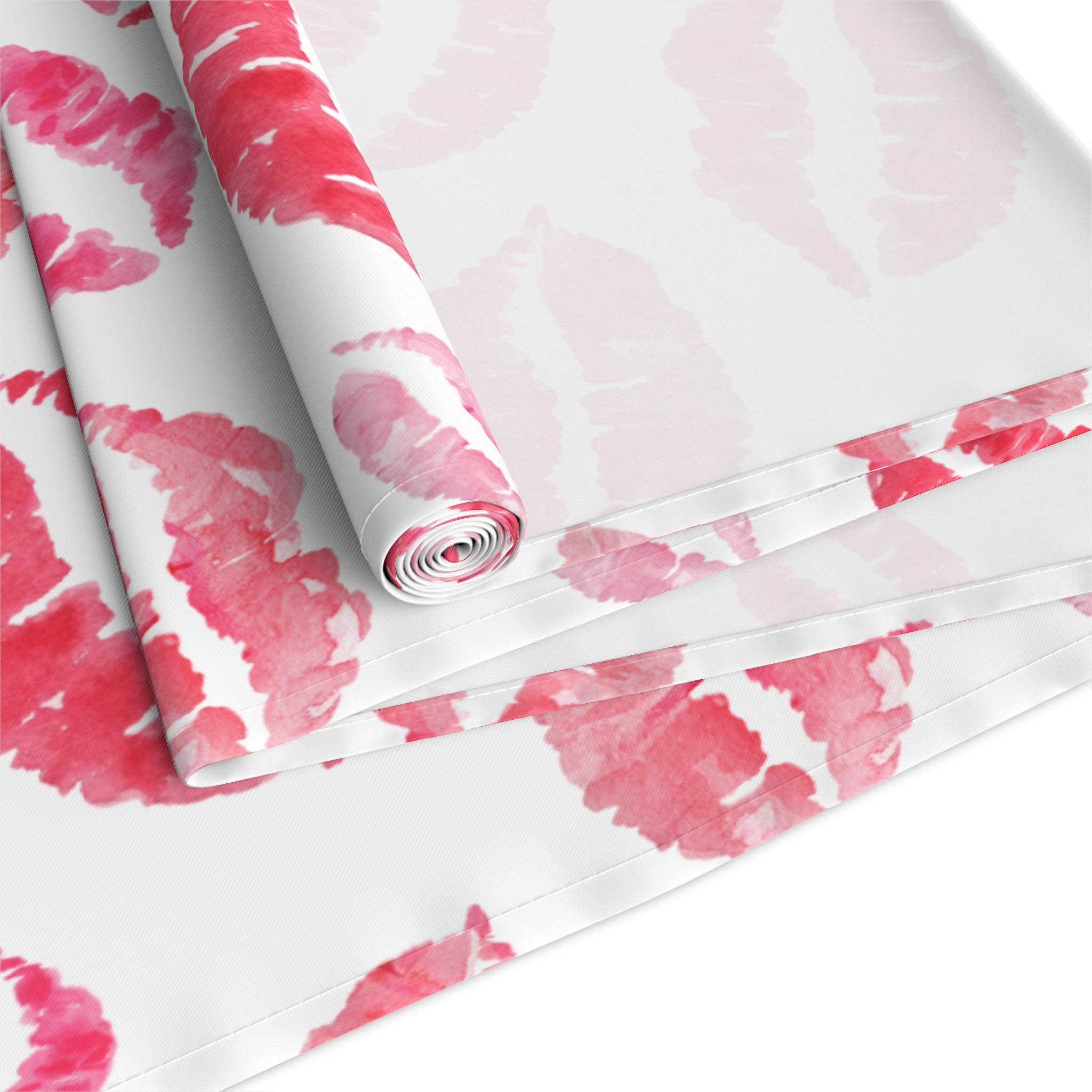 Valentines Day Kiss Print Table Runner