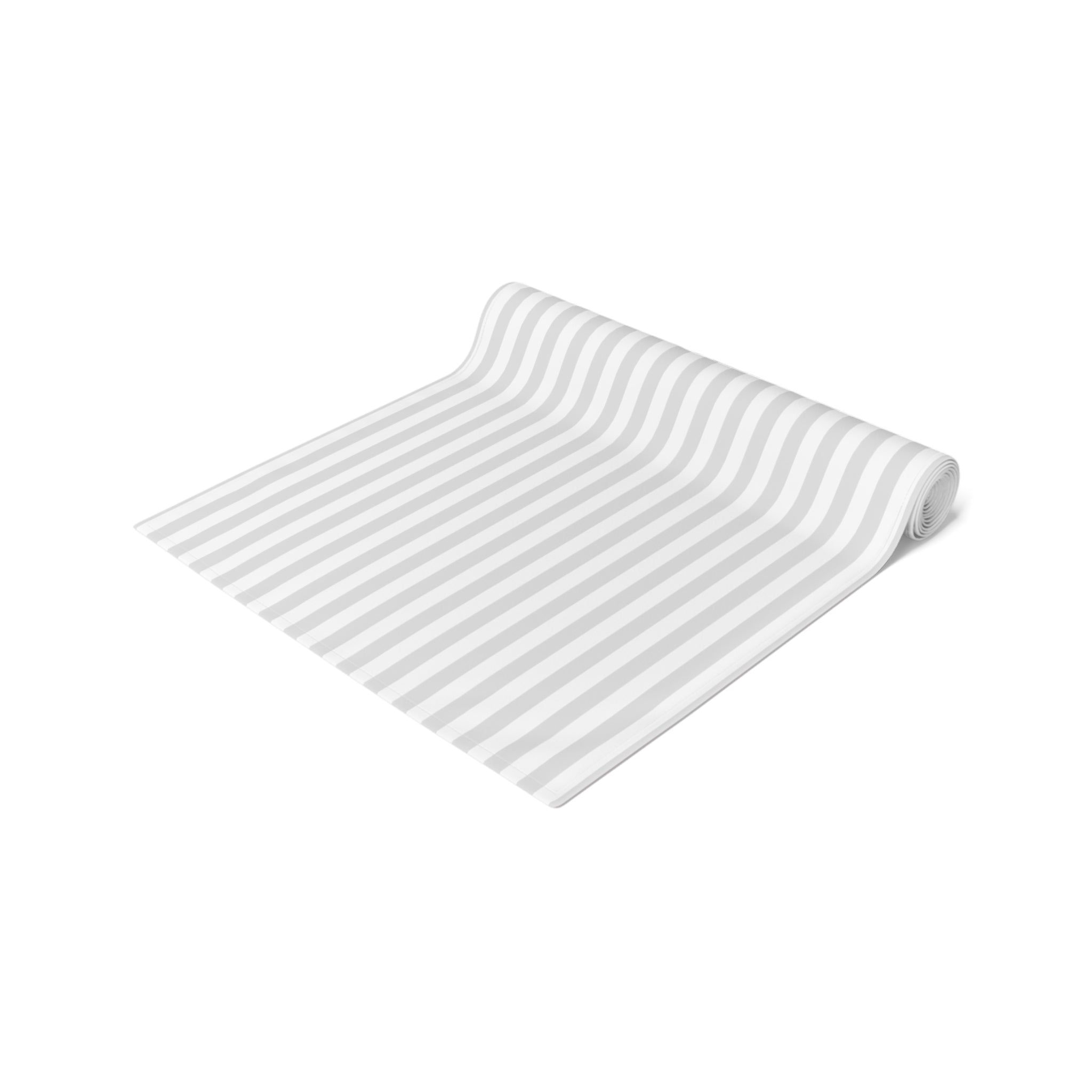 Coastal Gray Striped Table Runner