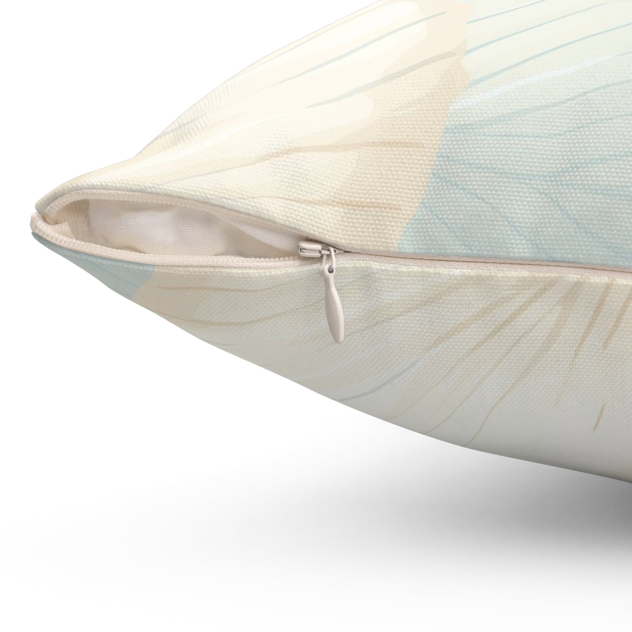 Seafoam Coastal Shells Throw Pillow