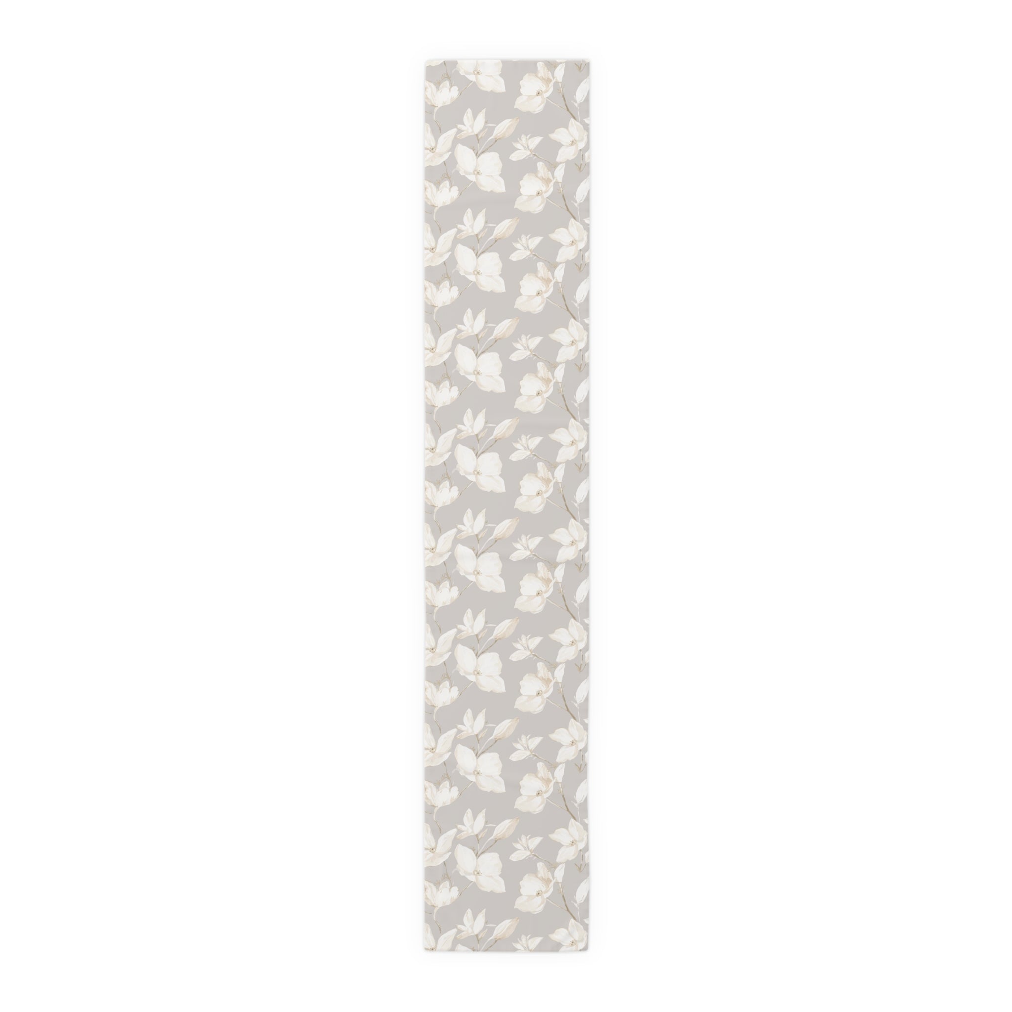 Neutral Magnolia Floral Table Runner