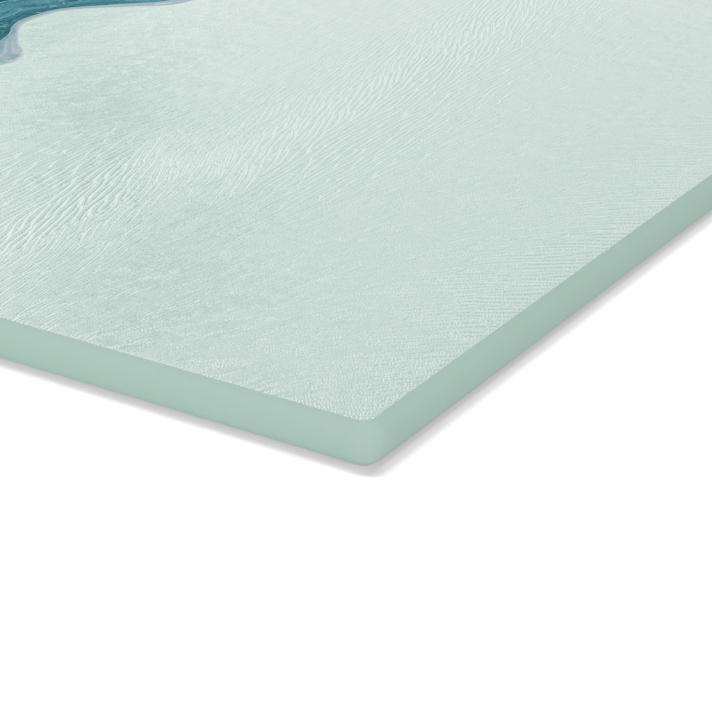 Abstract Wave Glass Cutting Board
