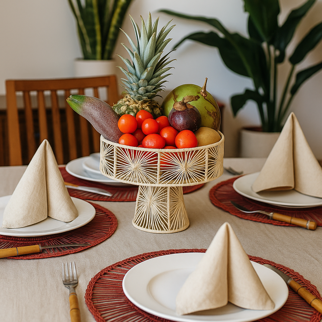 Handwoven Iraca Fruit Stand