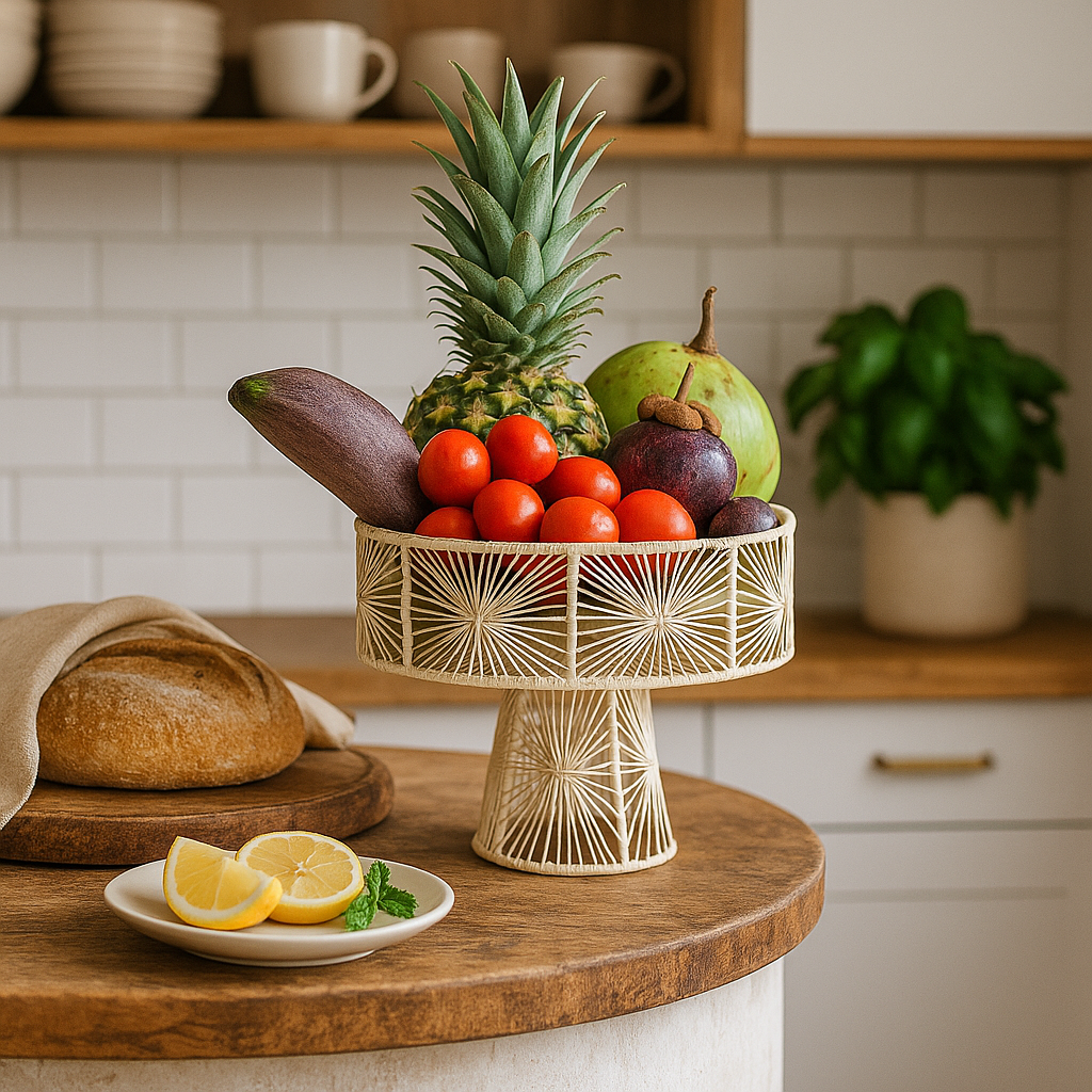 Handwoven Iraca Fruit Stand