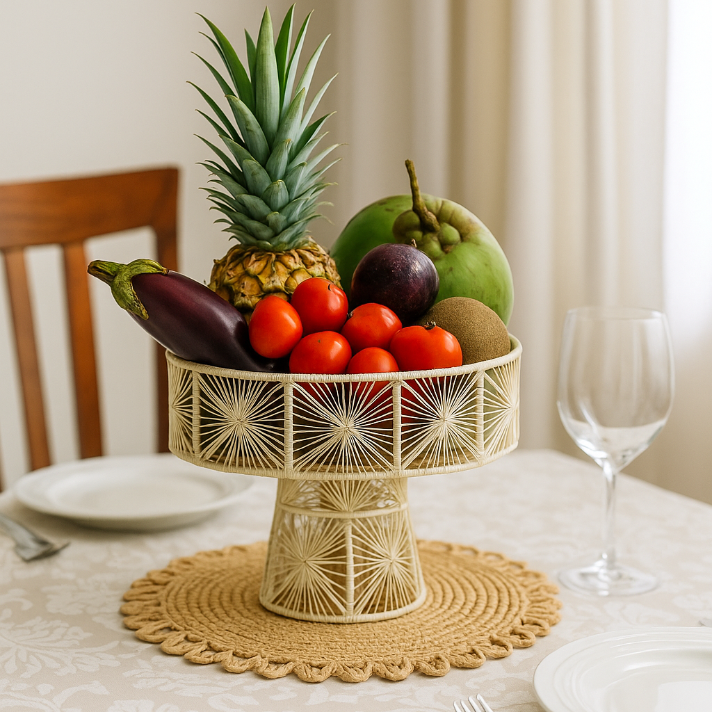 Handwoven Iraca Fruit Stand