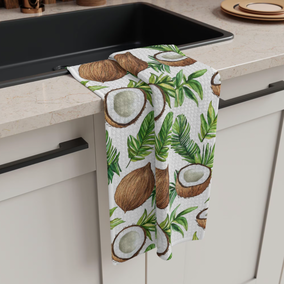 Tropical Coconut Dish Towel