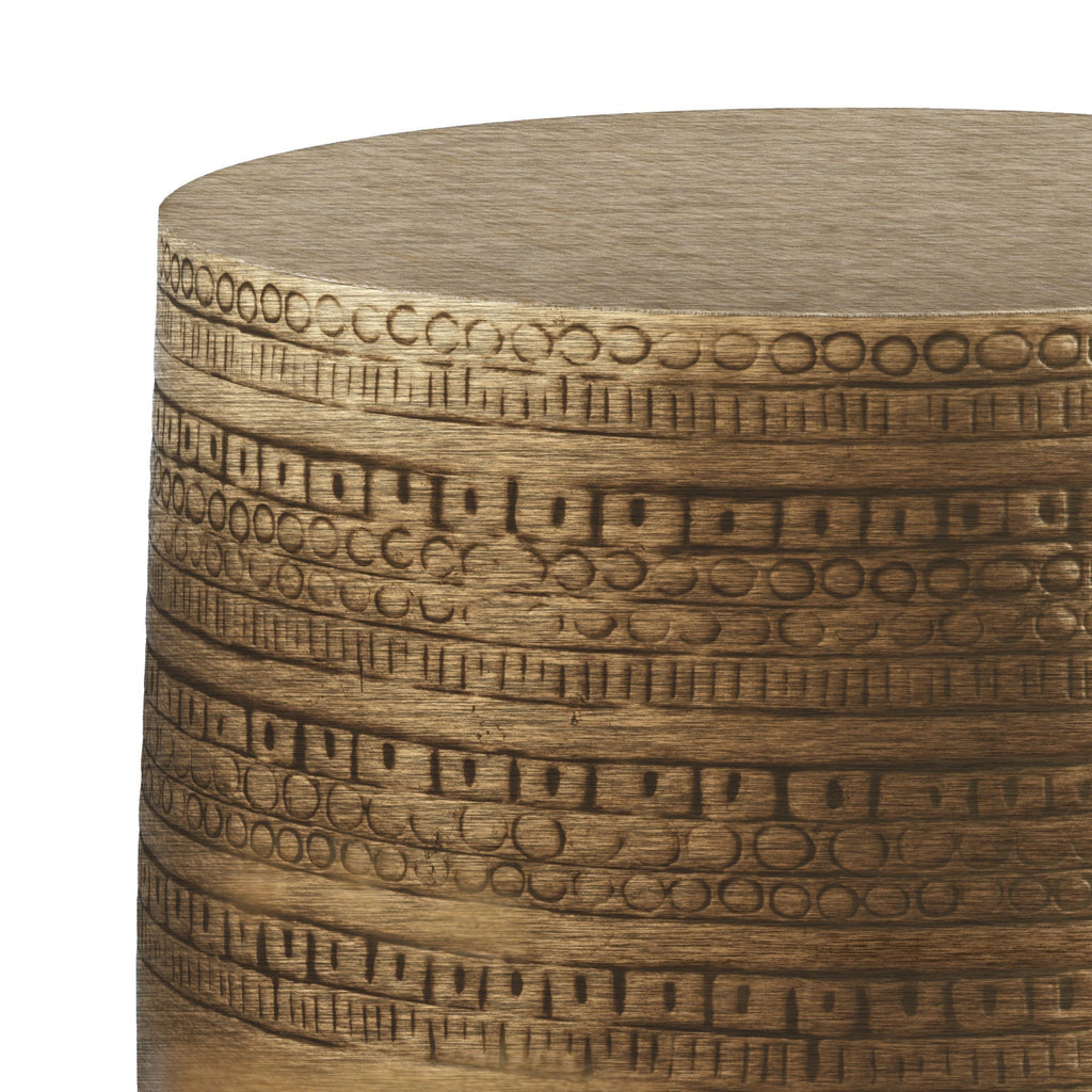 15" Antique Gold Accent Table