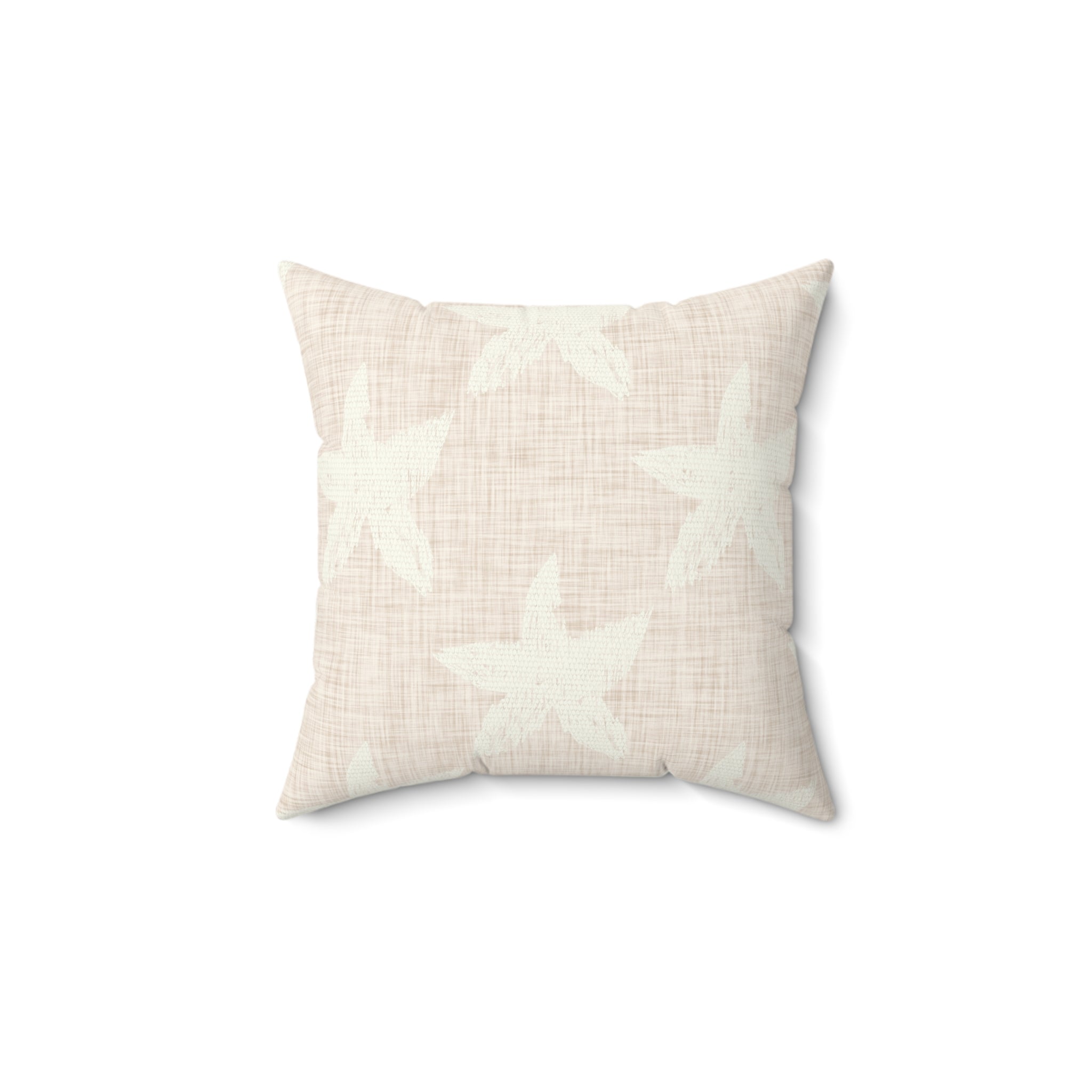 Blush Starfish Pattern Throw Pillow