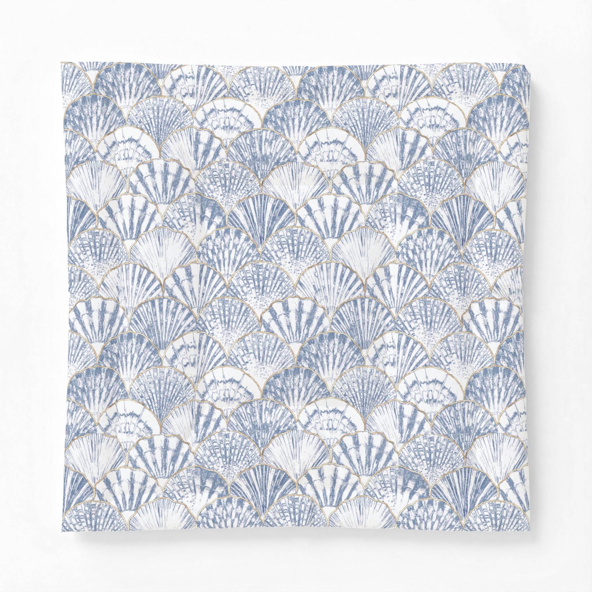 Blue Seashell Pattern Cotton Comforter