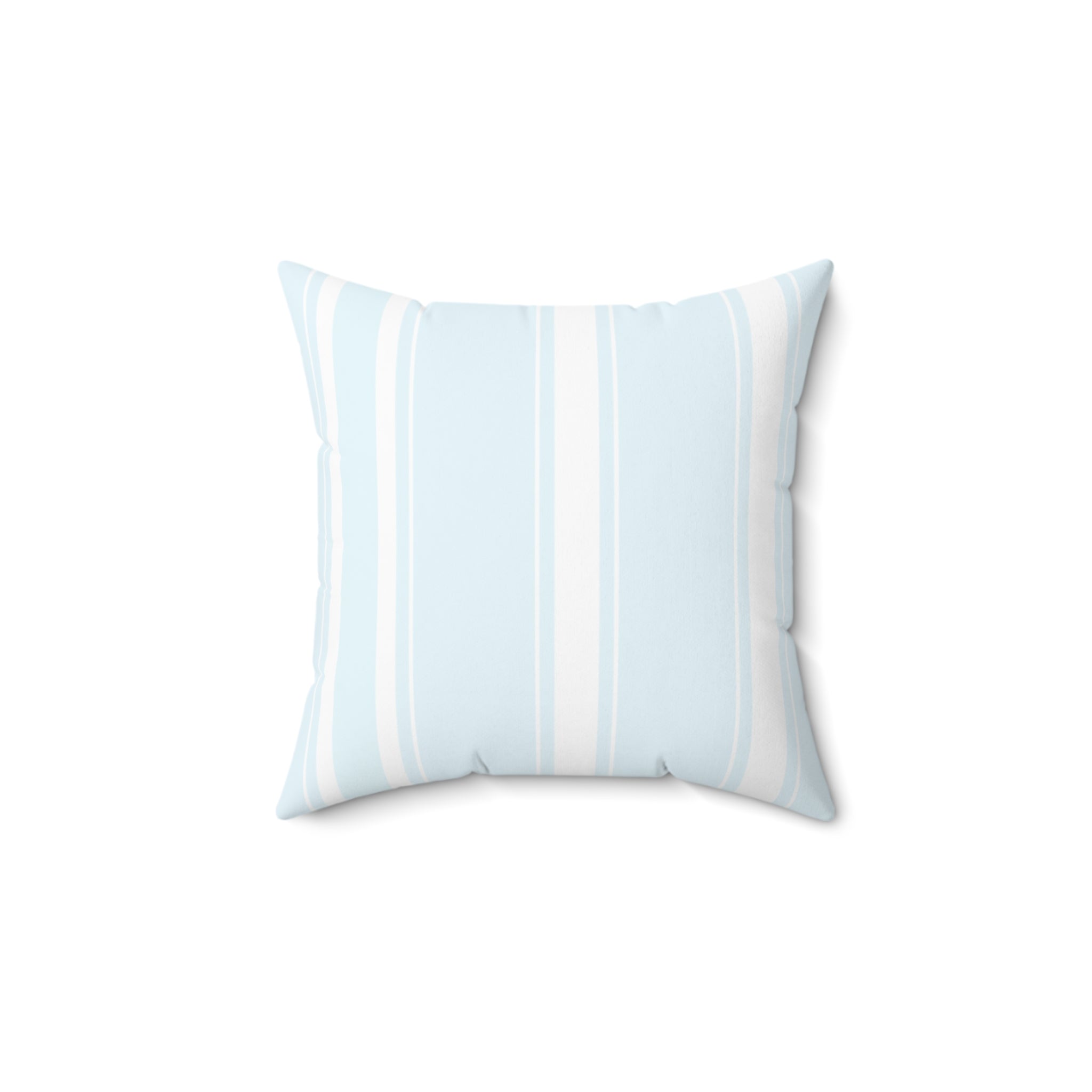 Light Blue Nautical Stripes Pillow