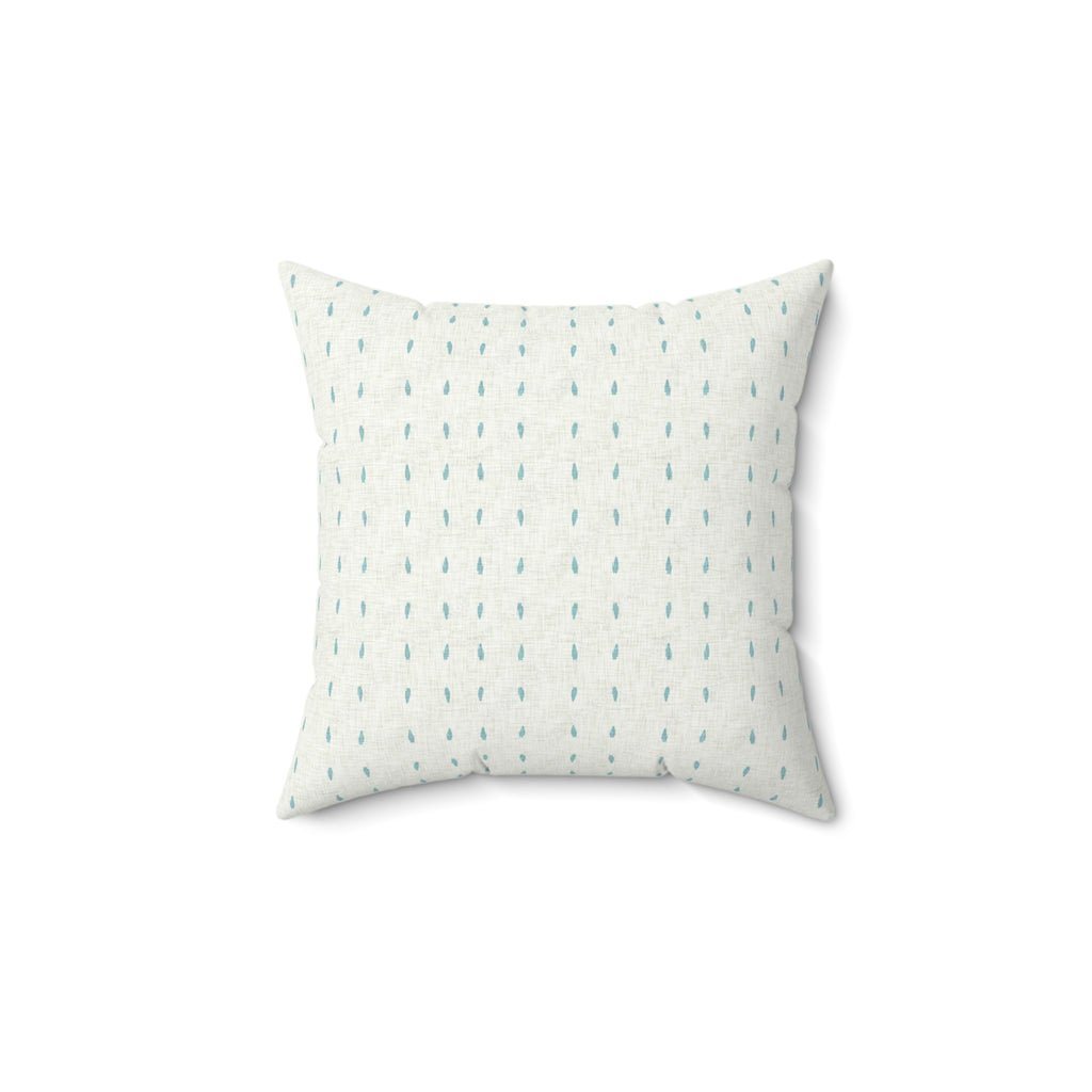 Turquoise Polka Dot Coastal Throw Pillow