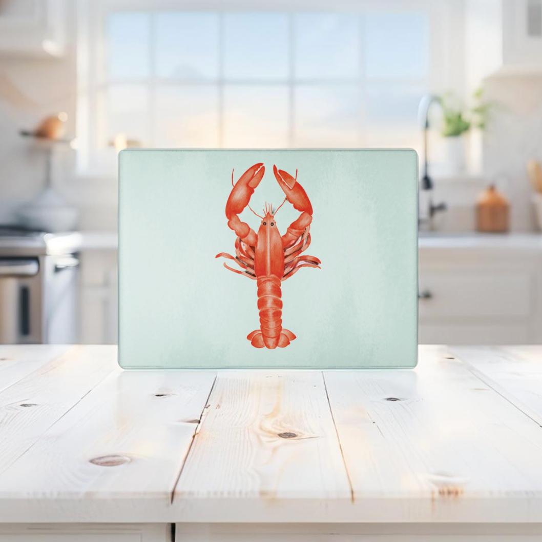 Lobster Glass Cutting Board