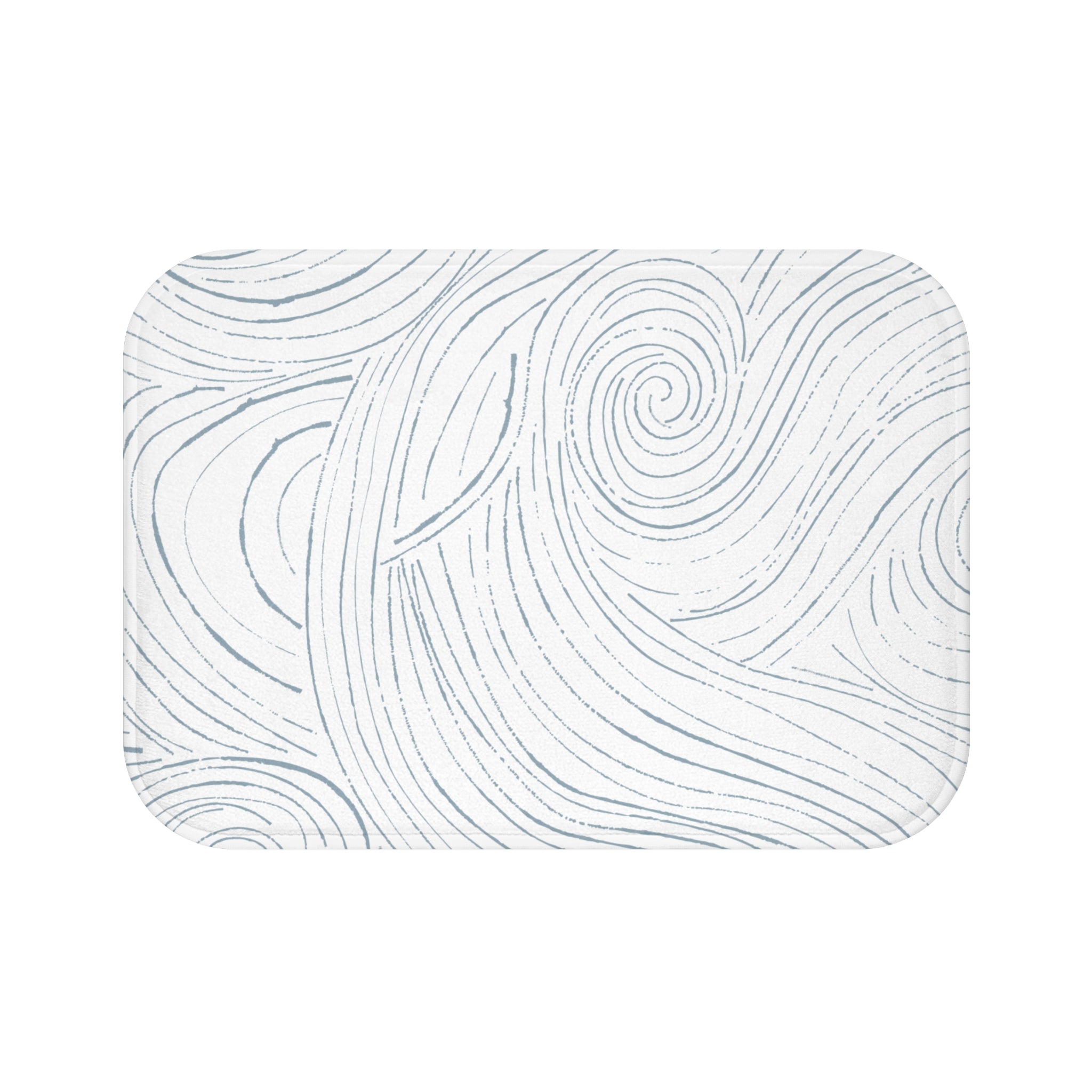 Coastal Abstract Memory-Foam Bath Mat