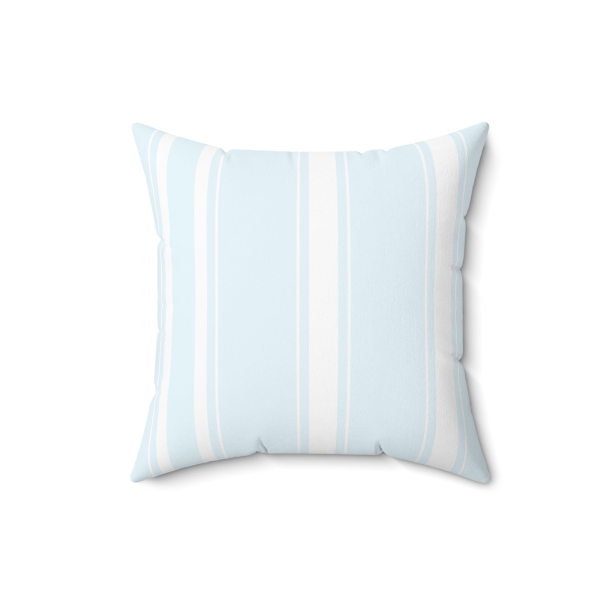 Light Blue Nautical Stripes Pillow