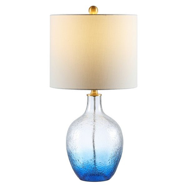 Coastal Blue & Clear Ombre Glass Table Lamp