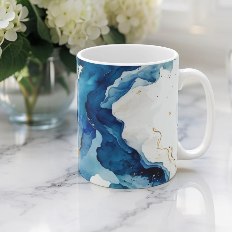 Elegant Blue Coastal Mug