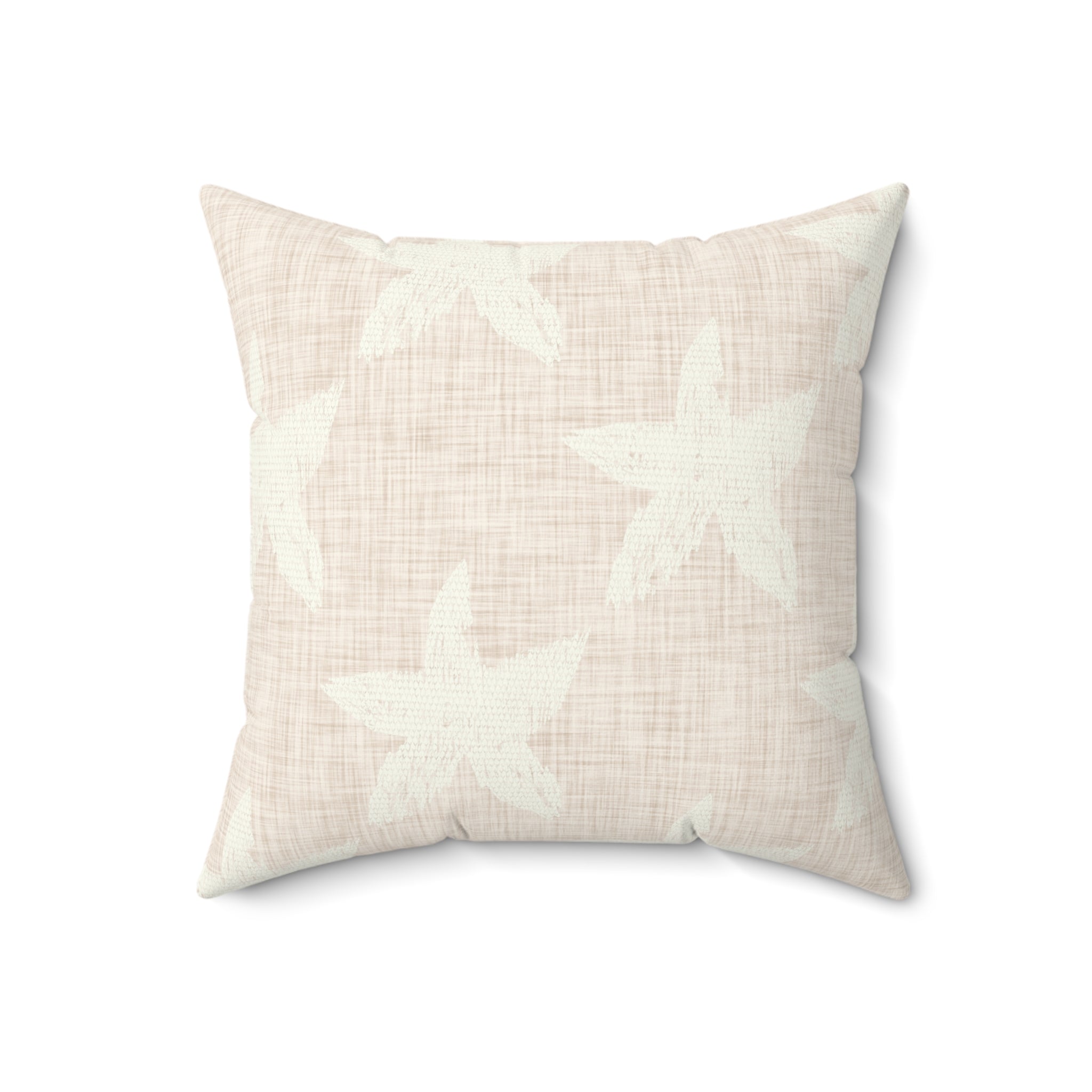 Blush Starfish Pattern Throw Pillow