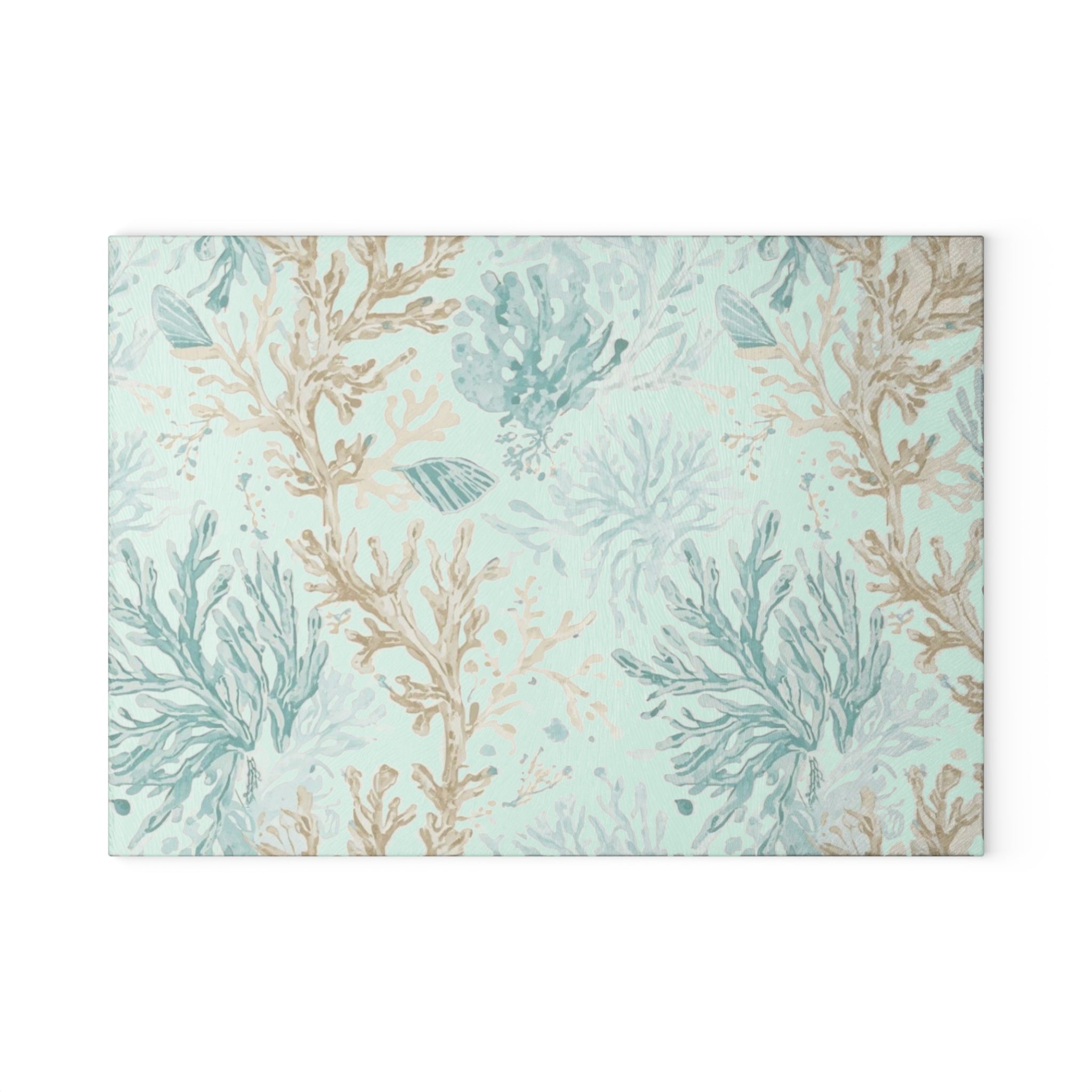 Coastal Coral Glass Cutting Board
