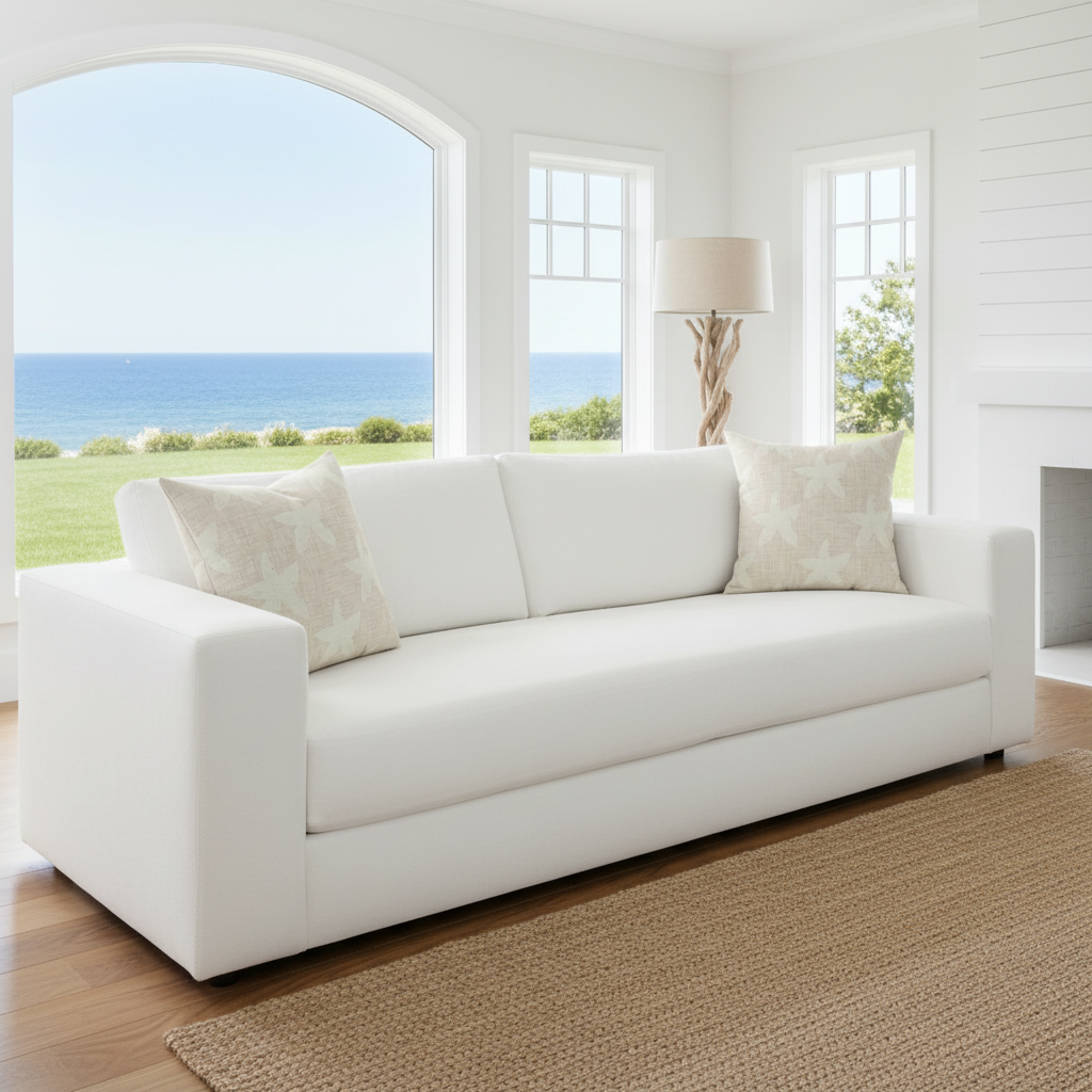 Blush Starfish Pattern Throw Pillow