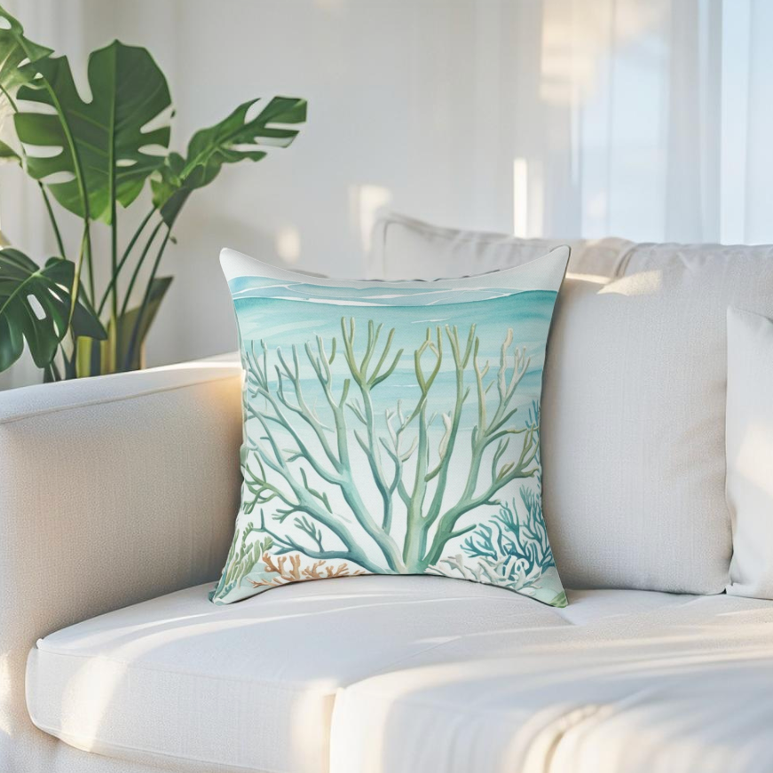 Coastal Reef Throw Pillow