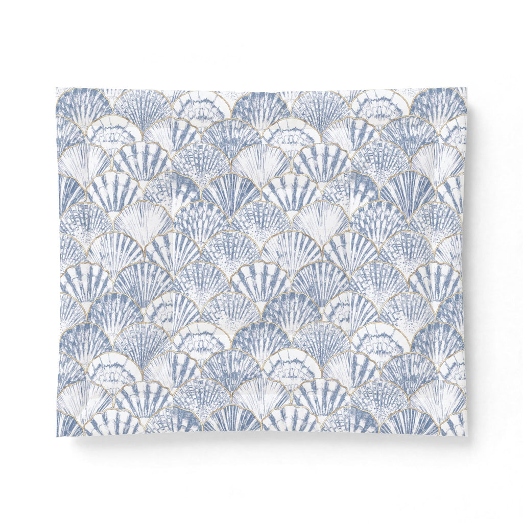 Blue Seashell Pattern Cotton Comforter